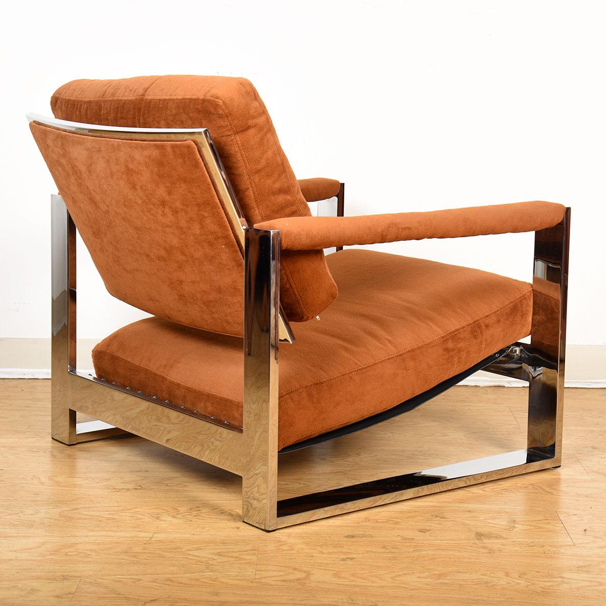 Mid-Century Modern Midcentury Chrome Lounge Chair by Milo Baughman For Sale