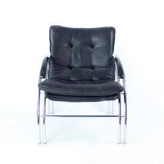 Mid Century Chrome Lounge Chair By Viliam Chlebo For Kodreta, Czechoslovakia