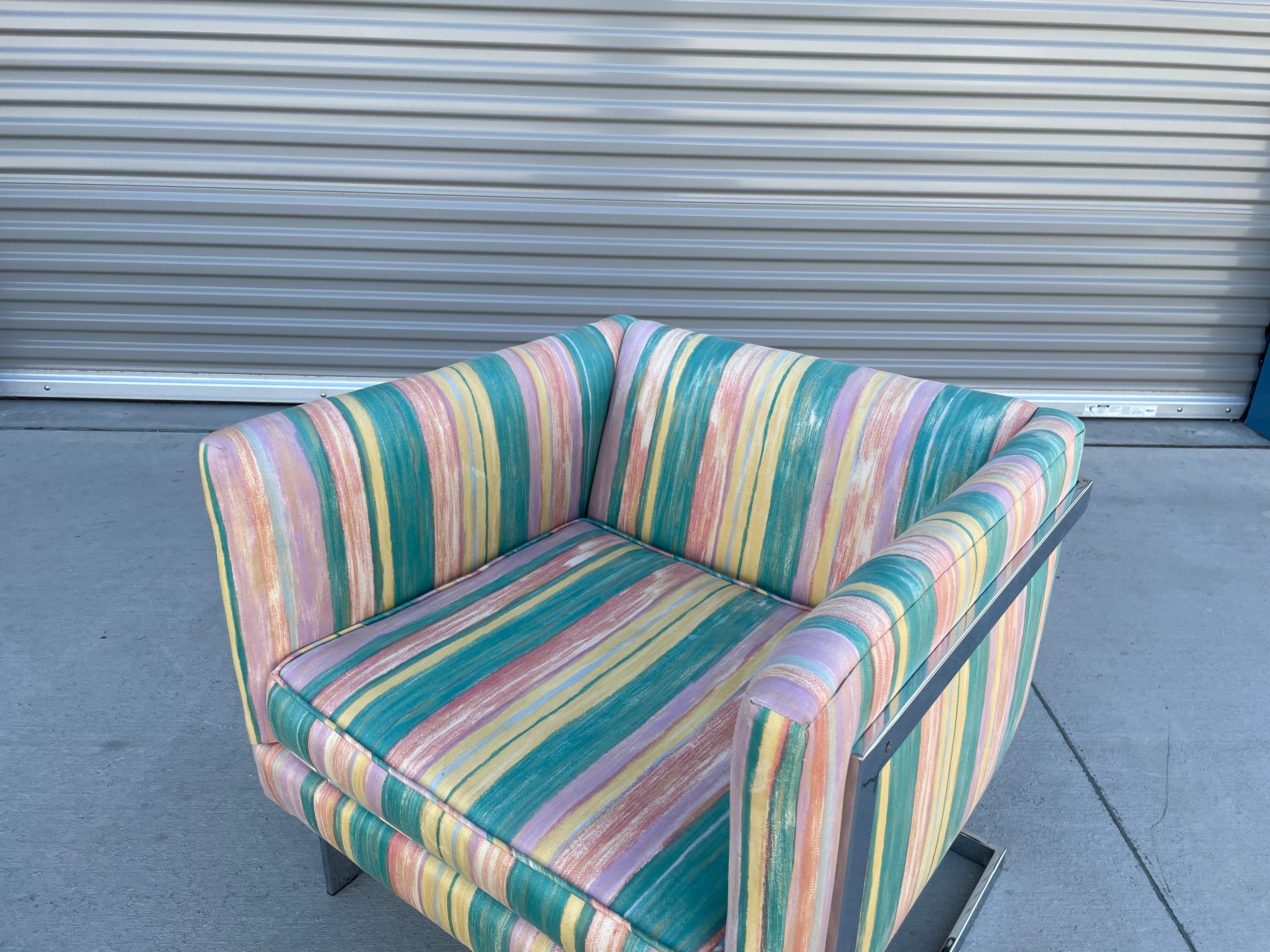 Mid-20th Century Midcentury Chrome Lounge Chairs by Milo Baughman For Sale