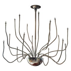 Mid-Century Chrome Medusa Chandelier by Florian Schulz, Germany, 1980s