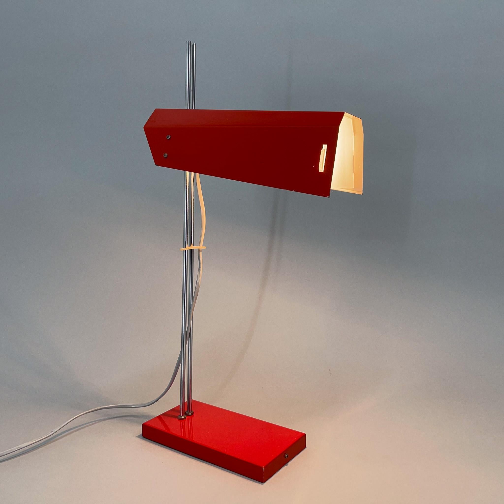 Mid Century Chrome & Metal Adjustable Table Lamp by Lidokov, 1970s For Sale 5