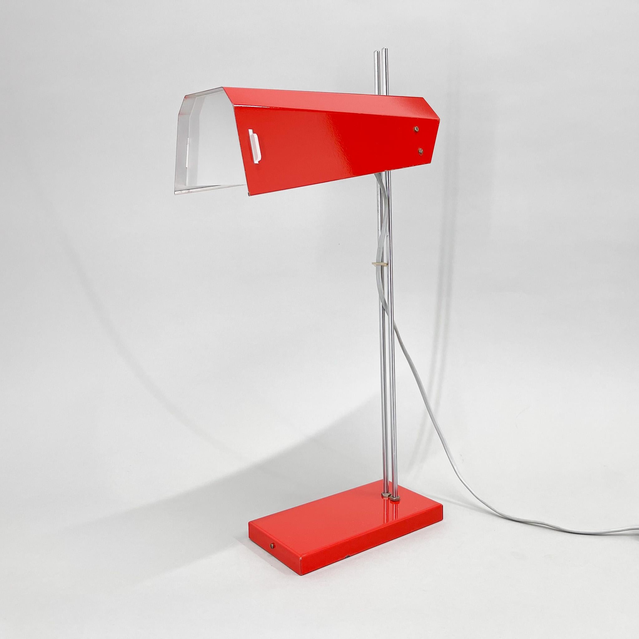 Mid Century Chrome & Metal Adjustable Table Lamp by Lidokov, 1970s For Sale 6