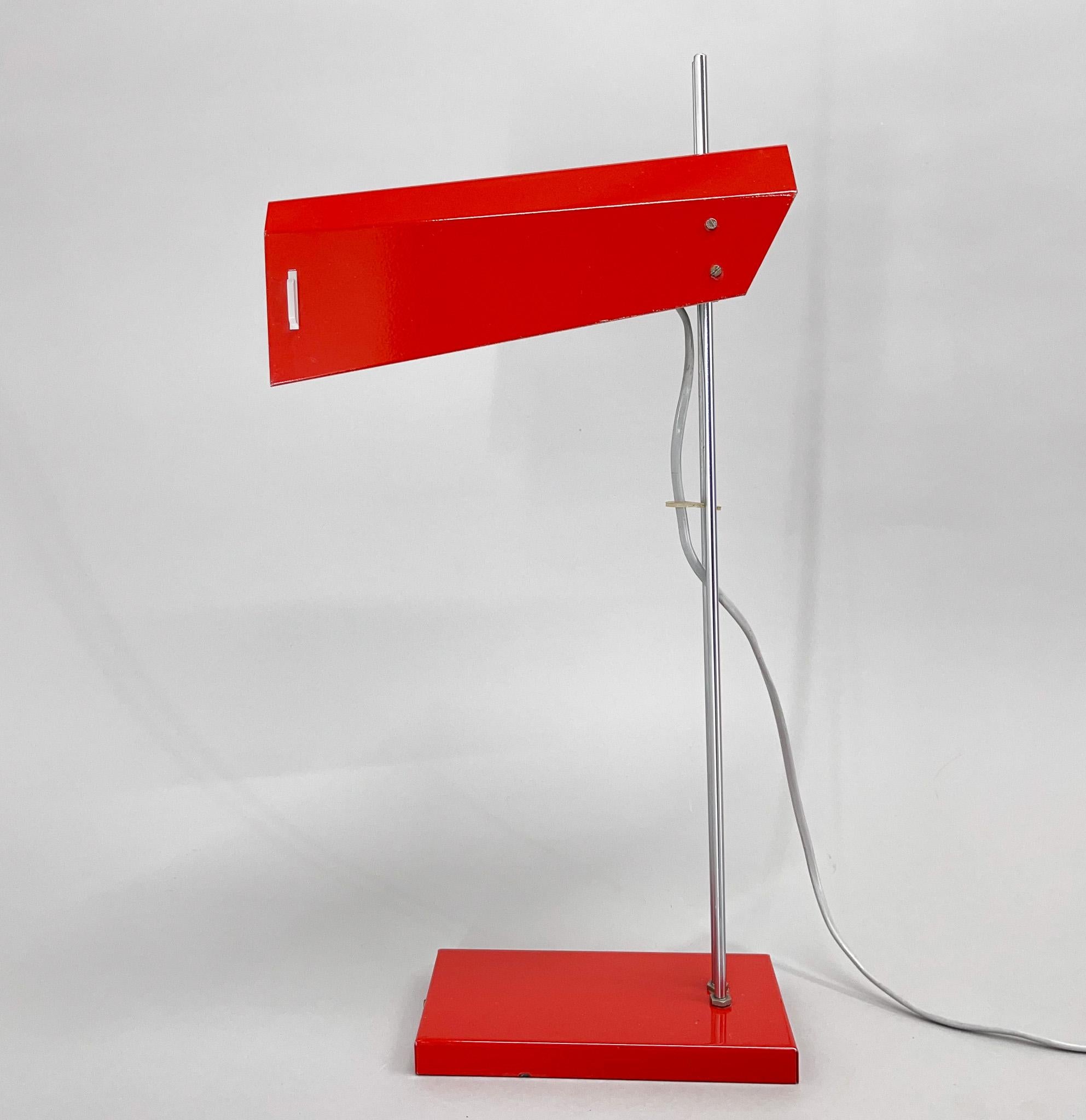 Mid Century Chrome & Metal Adjustable Table Lamp by Lidokov, 1970s For Sale 7
