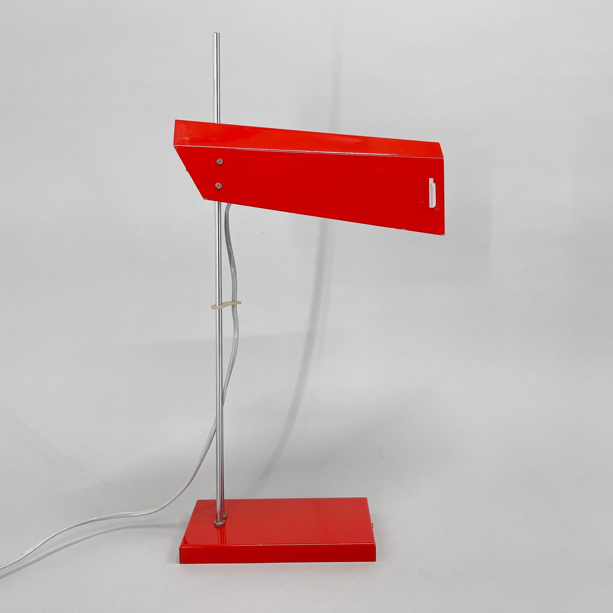 Mid-Century Modern Mid Century Chrome & Metal Adjustable Table Lamp by Lidokov, 1970s For Sale