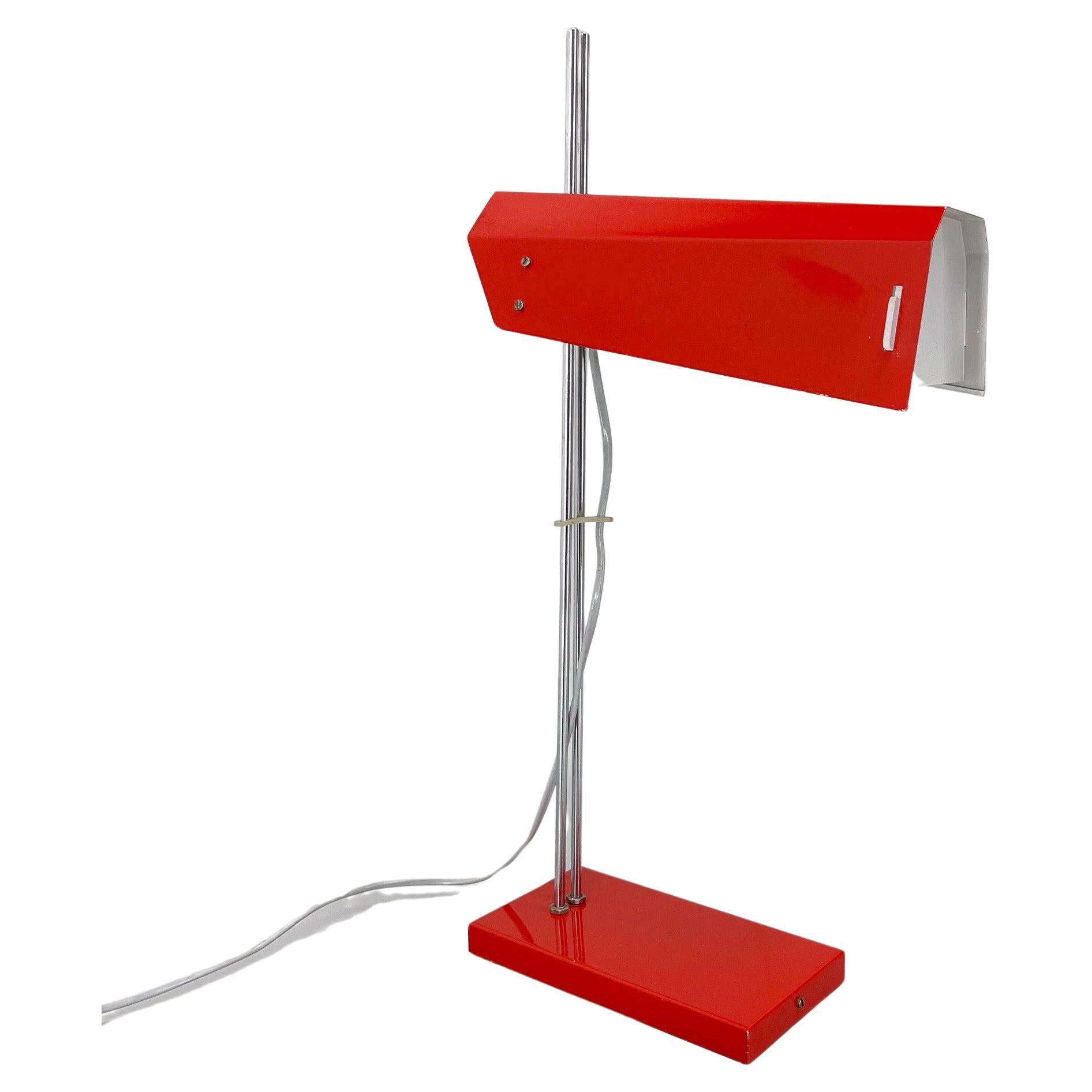Mid Century Chrome & Metal Adjustable Table Lamp by Lidokov, 1970s For Sale