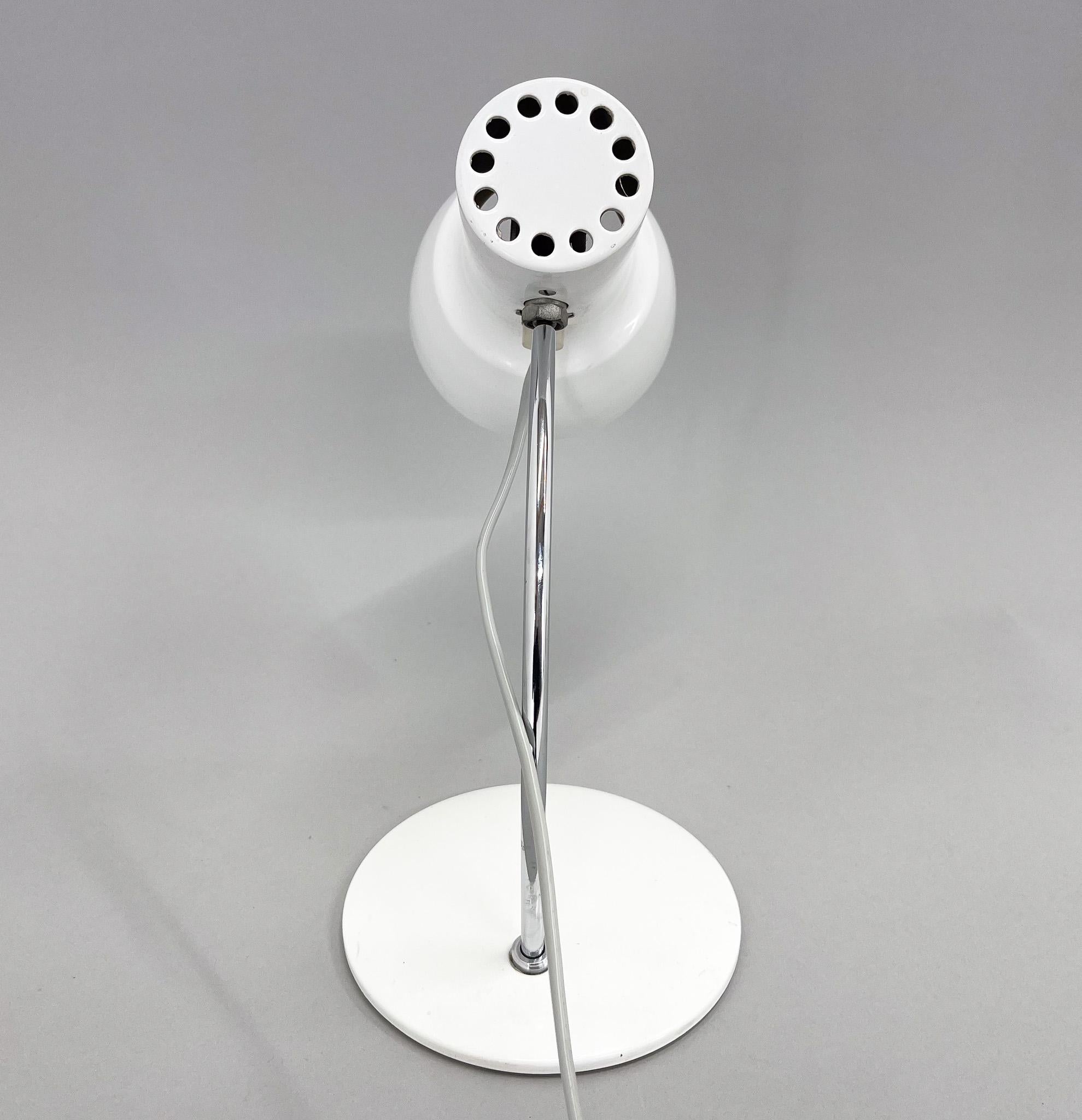 Mid-Century Chrome & Metal Table or Bedside Lamp, 1970s In Good Condition For Sale In Praha, CZ