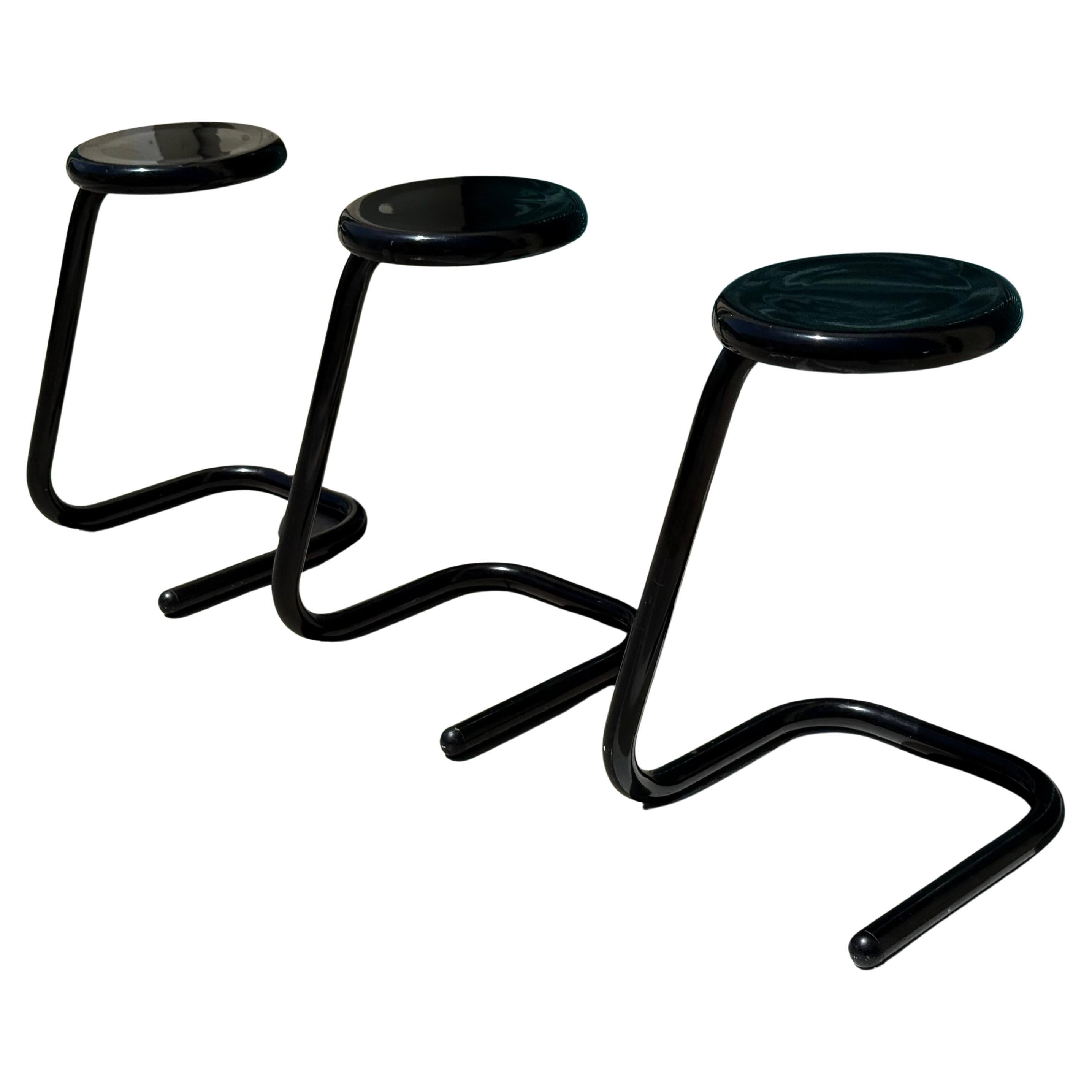 Great design by Phillip Salmon, Hugh Hamilton and Rein Soosalu, the K700 stool was first produced in 1969.

The Paperclip inspired base is a continuous piece of tubular steel that is bent to form a cantilevered base and solid footrest. 

 Stools are