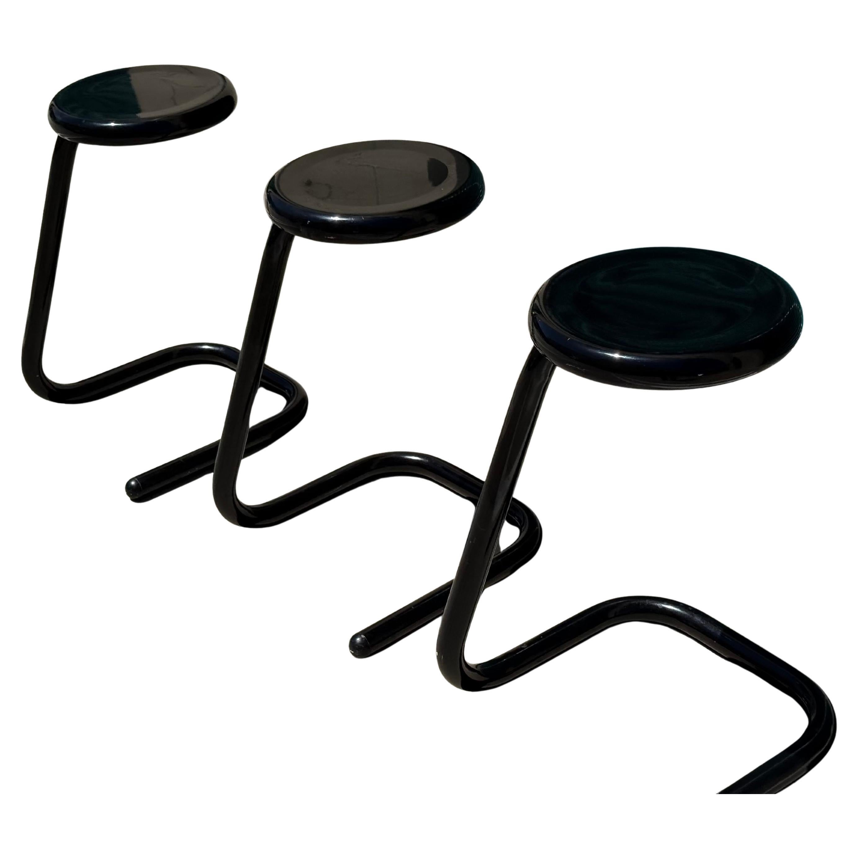 Mid-Century Modern Mid Century Chrome Paperclip Stools by Kinetics – Set of 3