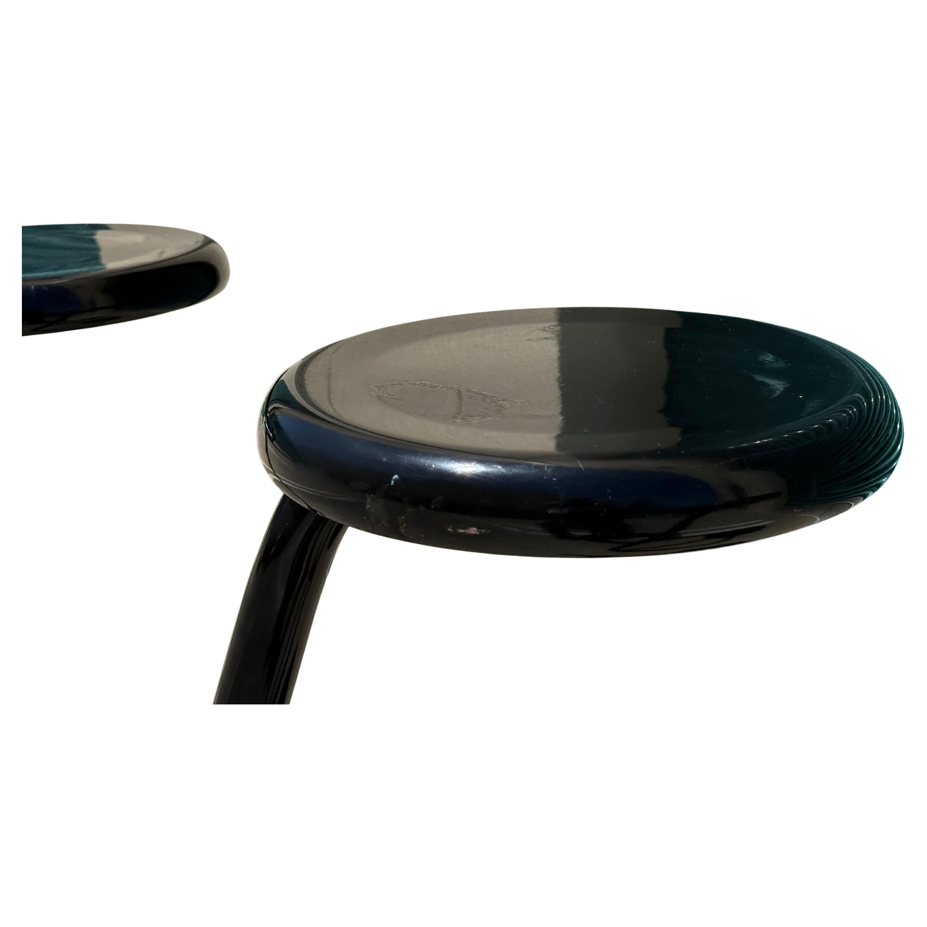 Canadian Mid Century Chrome Paperclip Stools by Kinetics – Set of 3