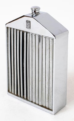 Mid-Century Chrome Plate over Rolls Royce Radiator Grill with Decanter