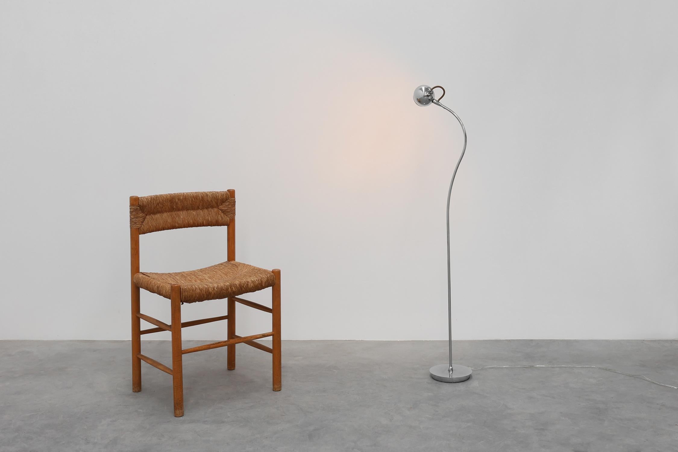 Lámpara de pie cromada de mediados de siglo de Nordlux, Dinamarca Años 70 en Bueno estado para la venta en Meulebeke, BE