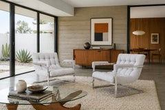 Mid-Century Chrome Scoop Lounge Chairs After Milo Baughman for Thayer Coggin