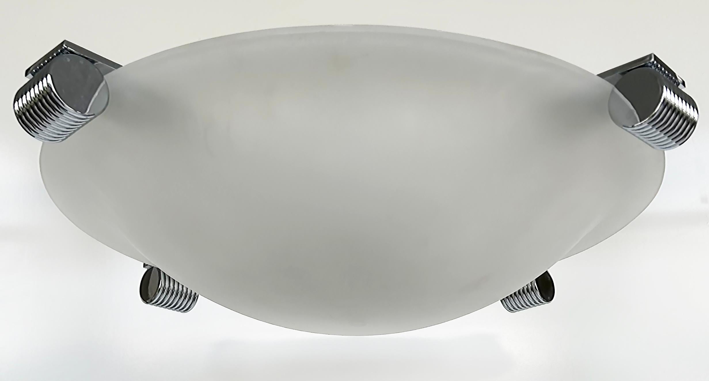 chrome semi flush mount ceiling light