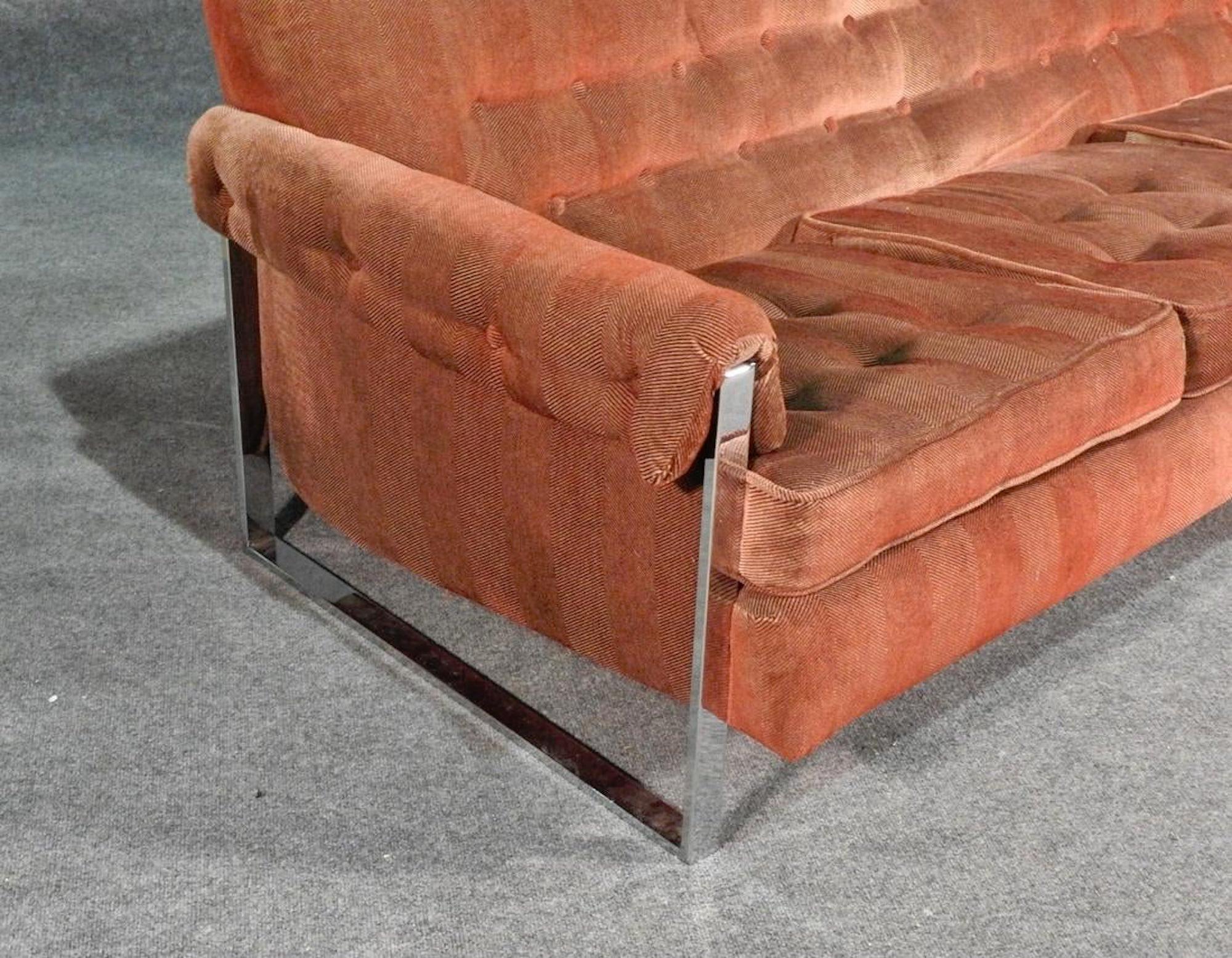 Mid-Century Modern Midcentury Chrome Sofa