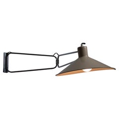 Lampe murale à bras pivotant en chrome du milieu du siècle, France, années 1950