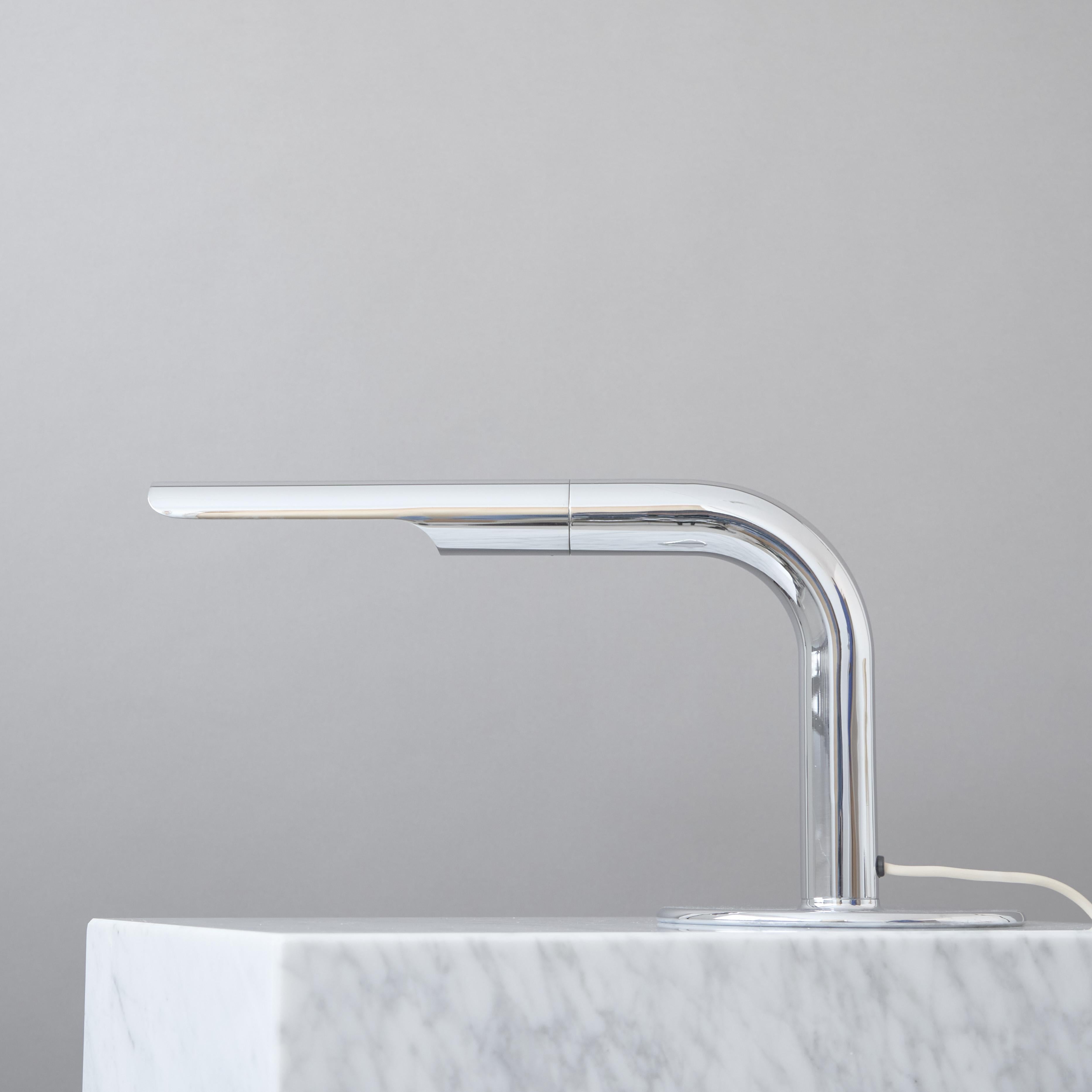 Mid-Century Modern Mid-century Chrome Table Lamp 'Gulp' by Ingo Maurer for Design M, Germany, 1960s For Sale