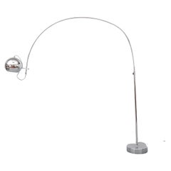 Verchromte Teleskop-Arc-Lampe mit schwerem Sockel von Gepo aus der Mitte des Jahrhunderts