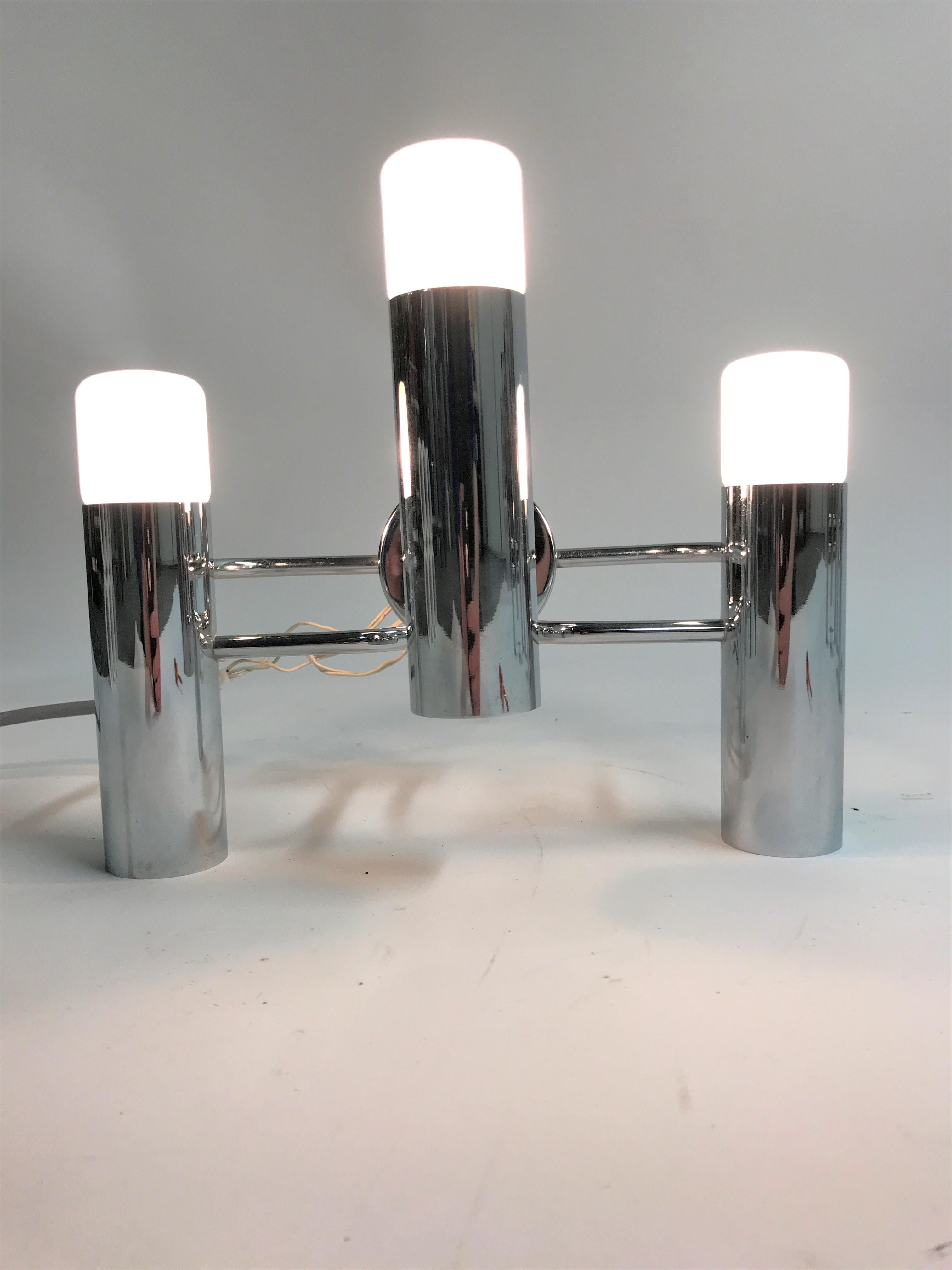 Midcentury Chrome Wall Lights by Gaetano Sciolari for Boulanger, 1970s 5