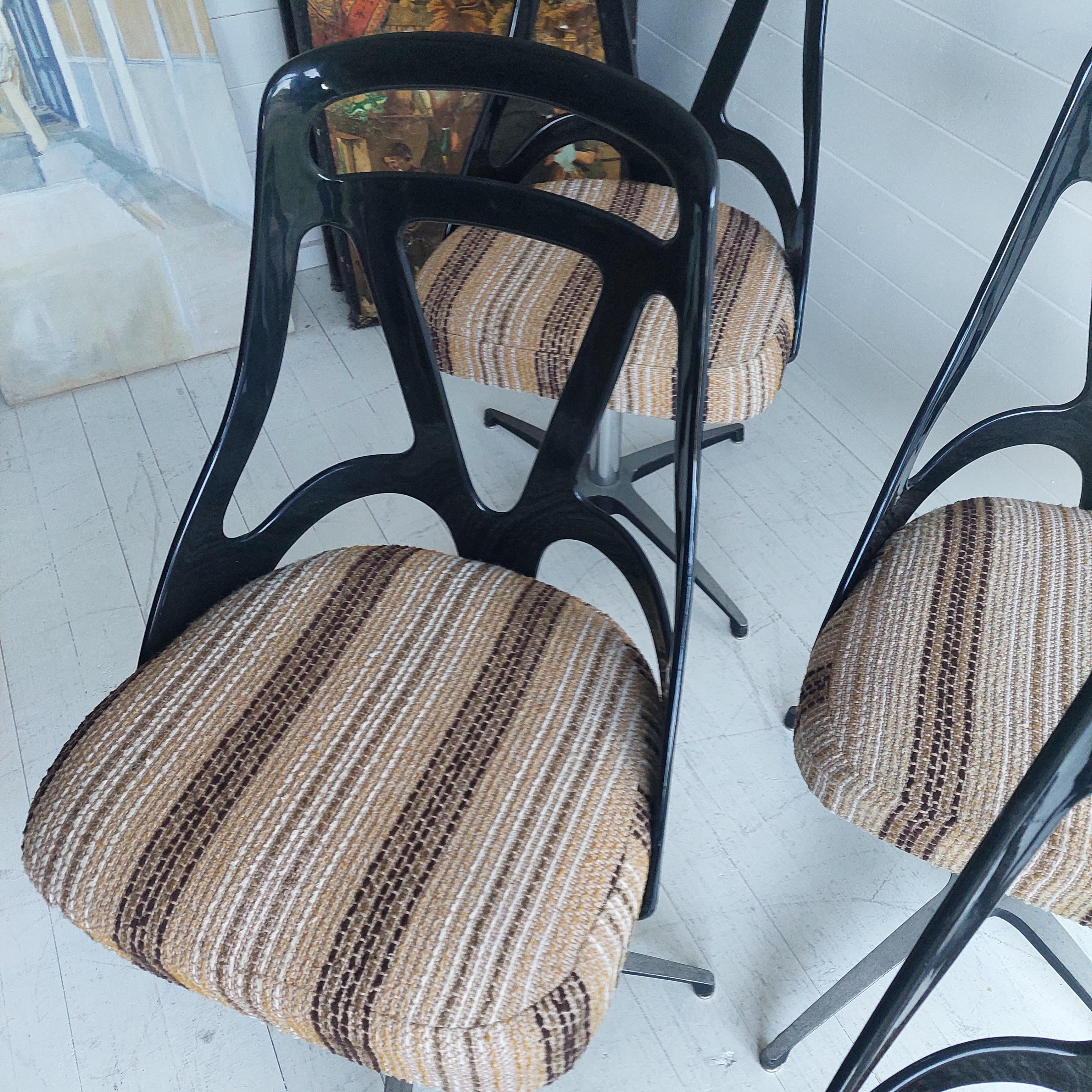 Mid Century Chromecraft Usa Grafton W1s  Space Age Dining Table  4 Chairs 70s 4