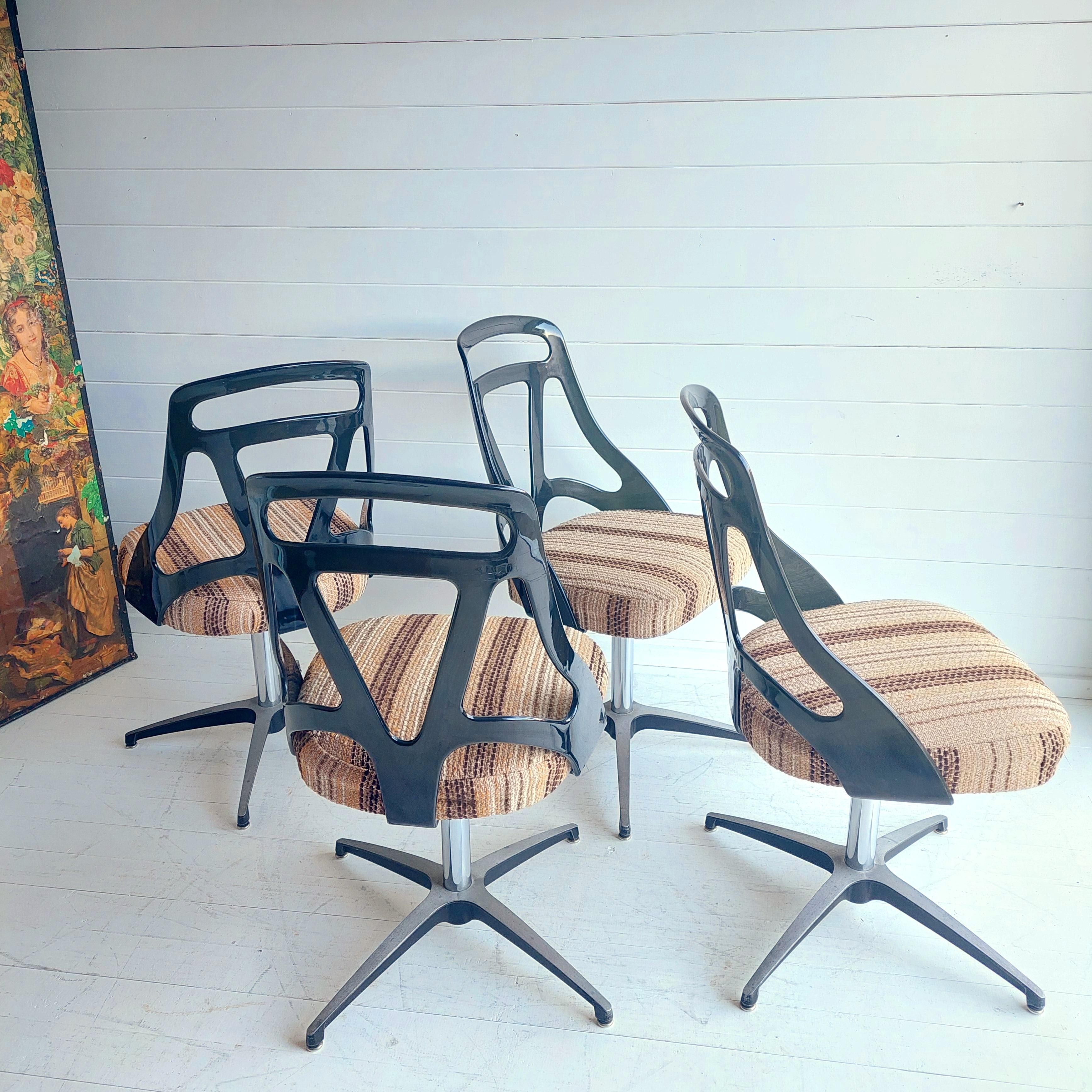 Mid Century Chromecraft Usa Grafton W1s  Space Age Dining Table  4 Chairs 70s 9
