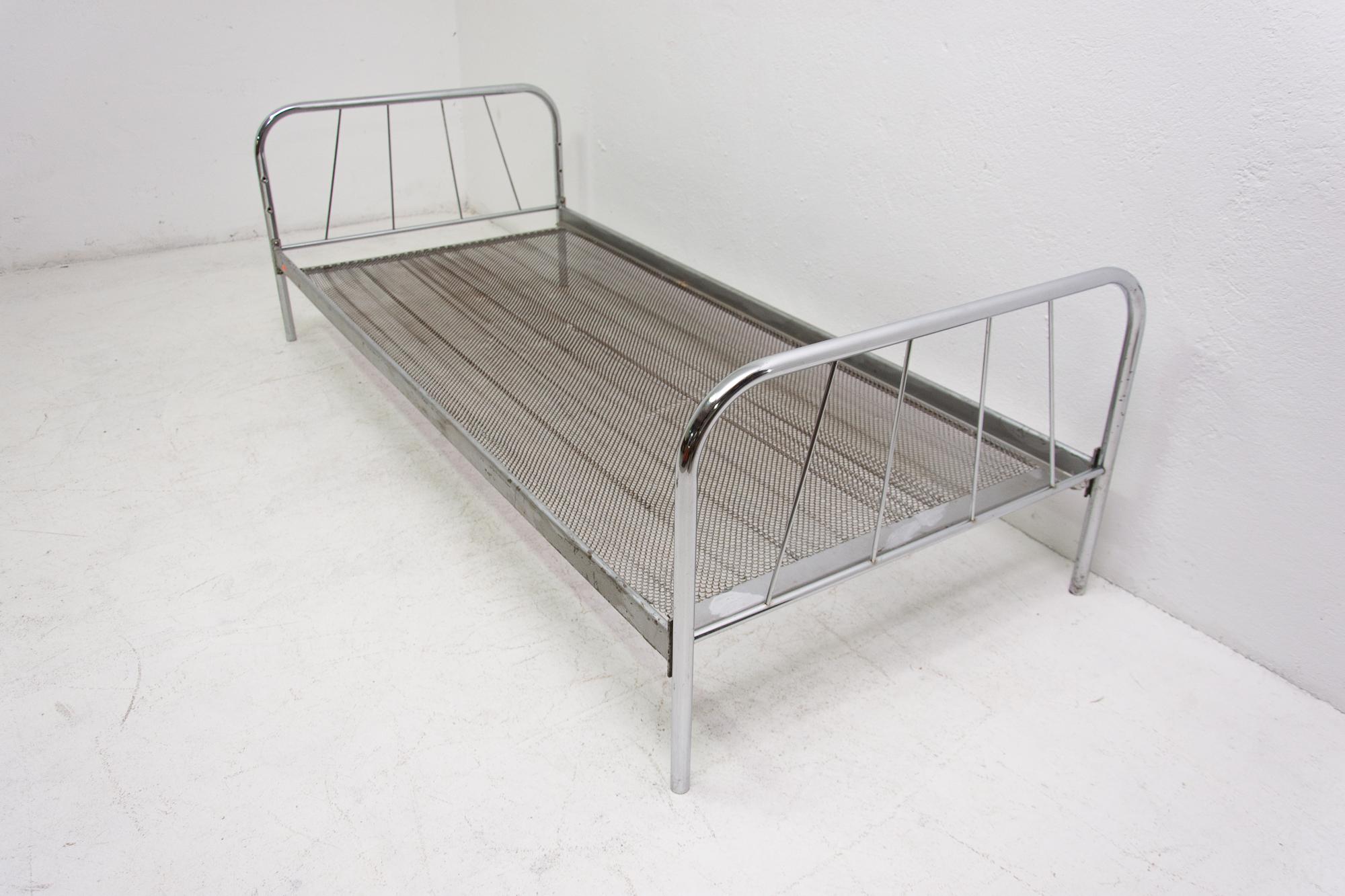 20th Century Midcentury Chromed Beds, Eastern Bloc, 1950s