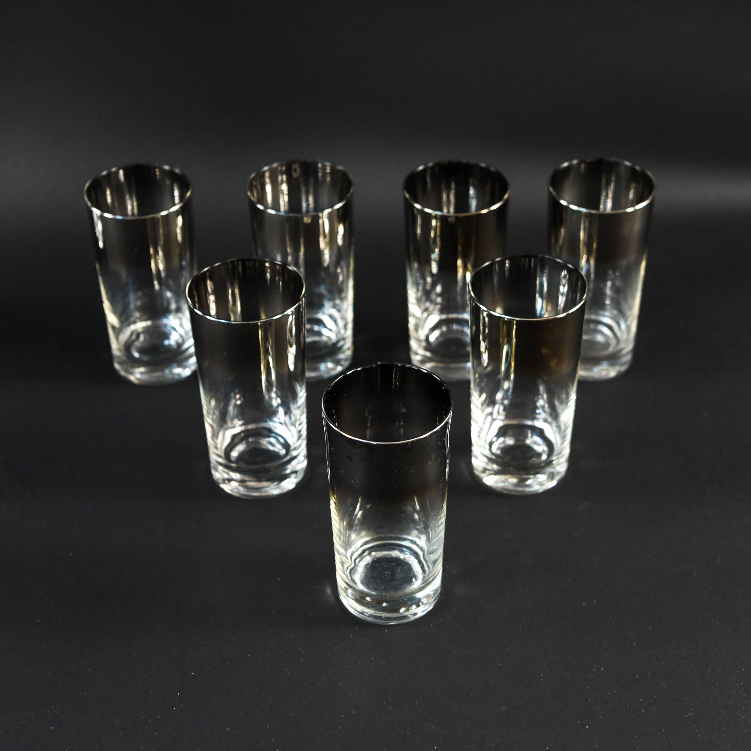 Mid-Century Modern Midcentury Chromed Glasses and Pitcher Set