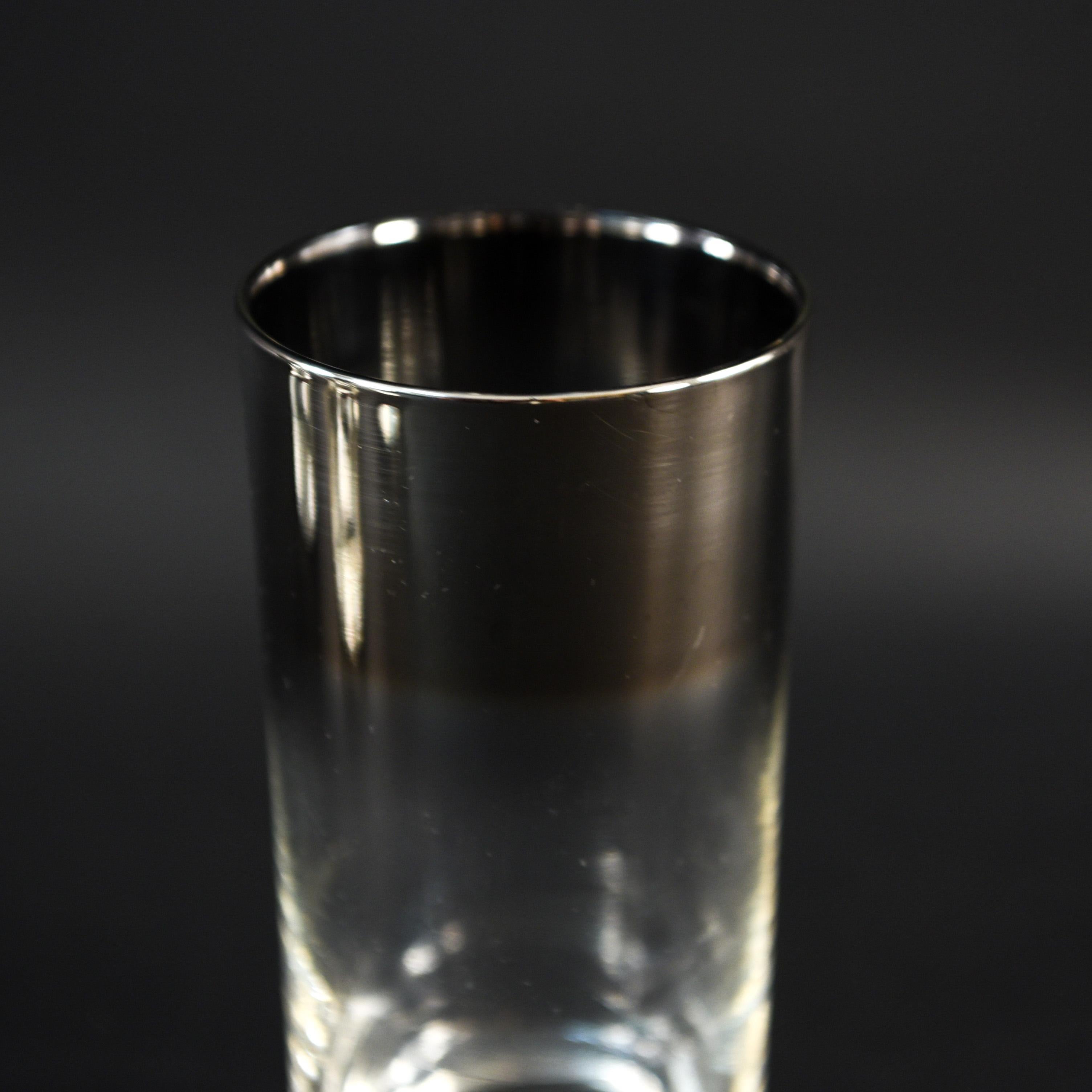 20th Century Midcentury Chromed Glasses and Pitcher Set