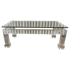 Tavolino da caffè in lucite di metà secolo