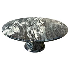 Tavolino rotondo in marmo Cipollino di metà secolo