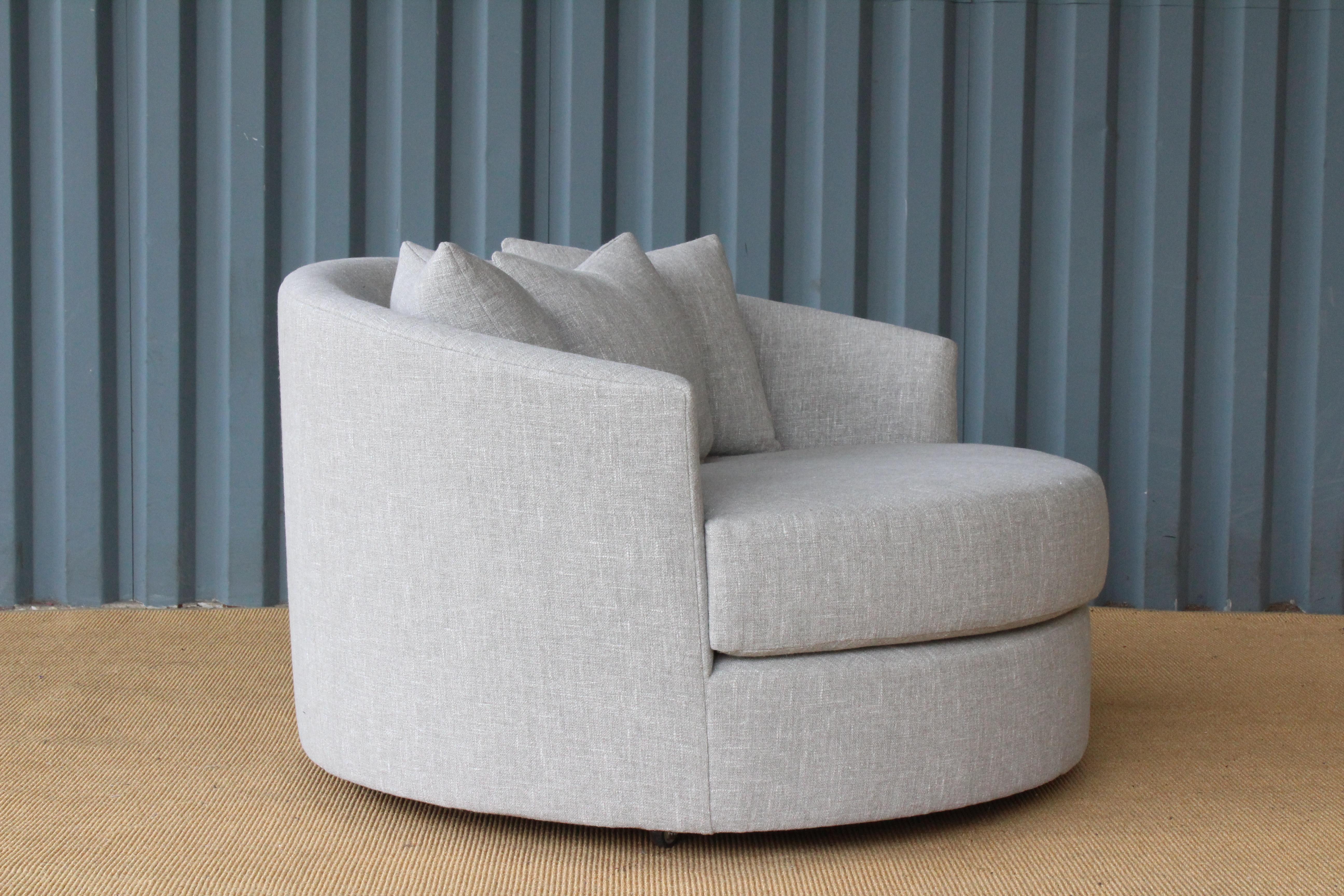 Mid-Century Modern Chaise longue circulaire du milieu des années 1960