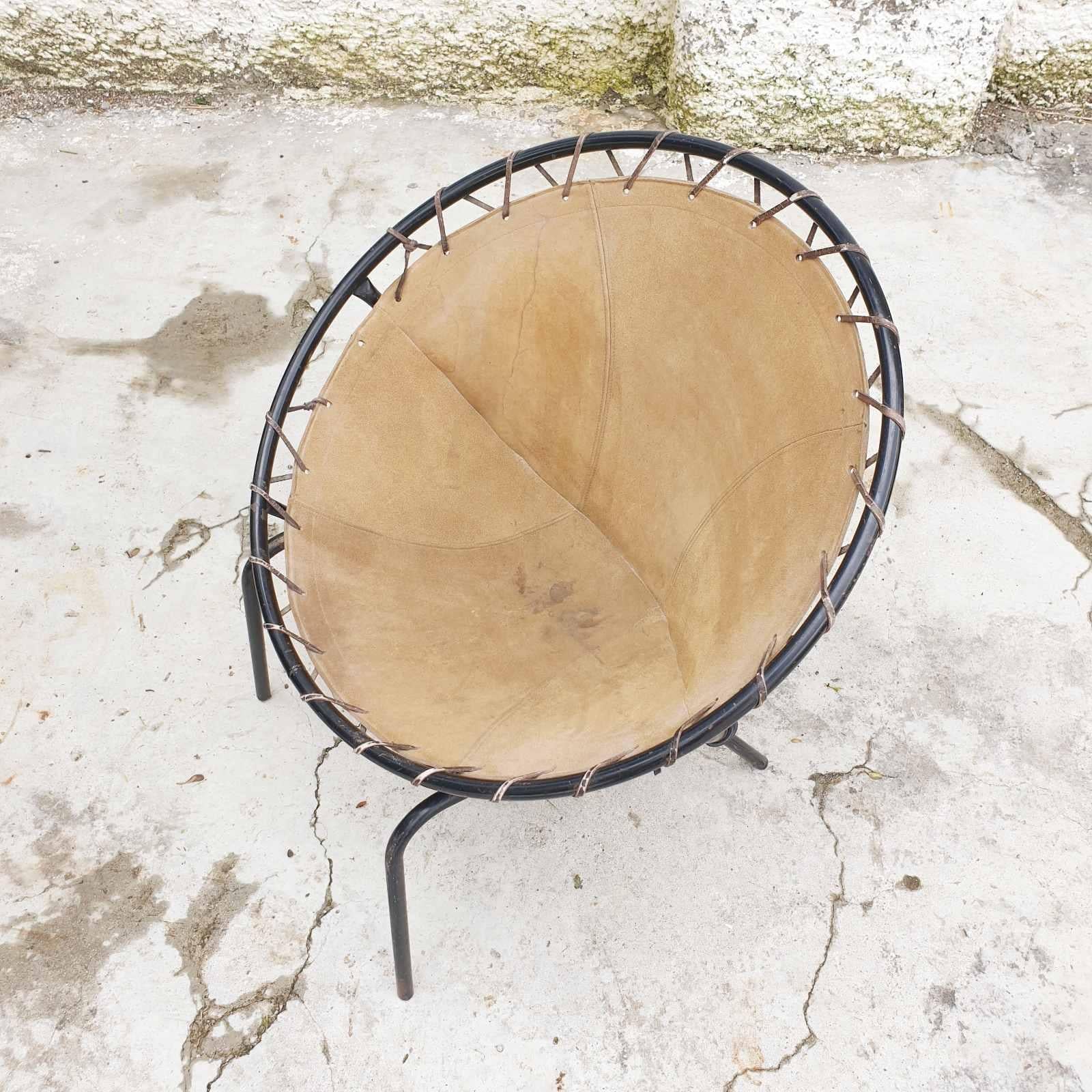 Mid Century Circle Easy Chair Designed by Lusch Erzeugnis, Germany 60s For Sale 7