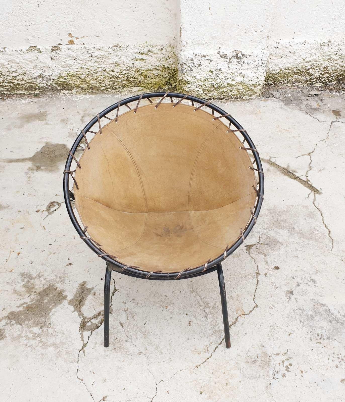 Mid-Century Modern Mid Century Circle Easy Chair Designed by Lusch Erzeugnis, Germany 60s For Sale