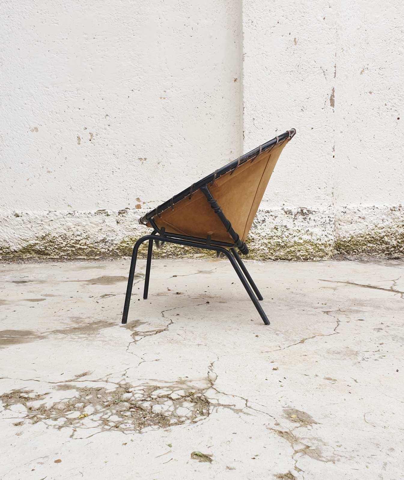 Mid Century Circle Easy Chair Designed by Lusch Erzeugnis, Germany 60s For Sale 2