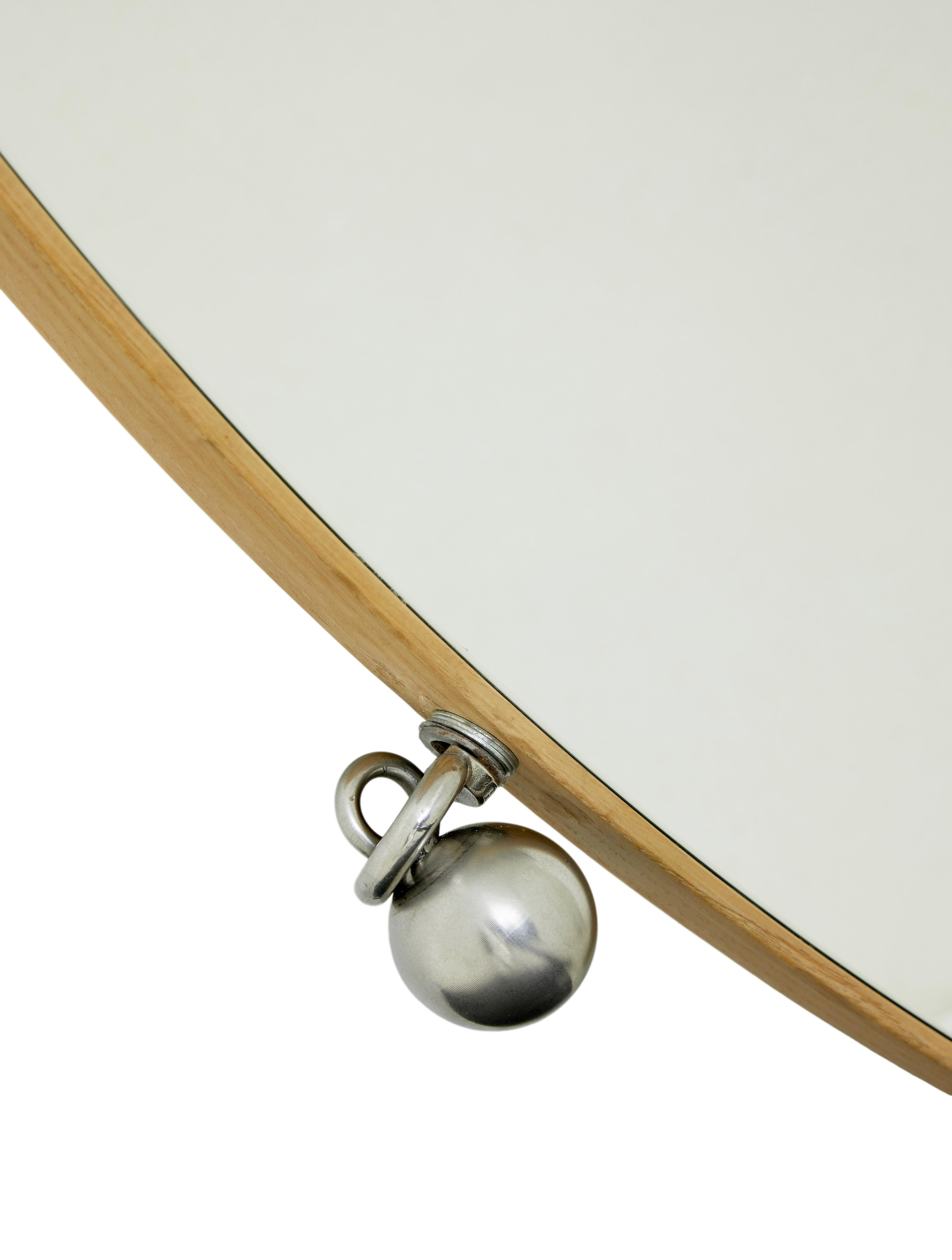 Swedish Mid century circular installation double sided mirror of large proportions For Sale