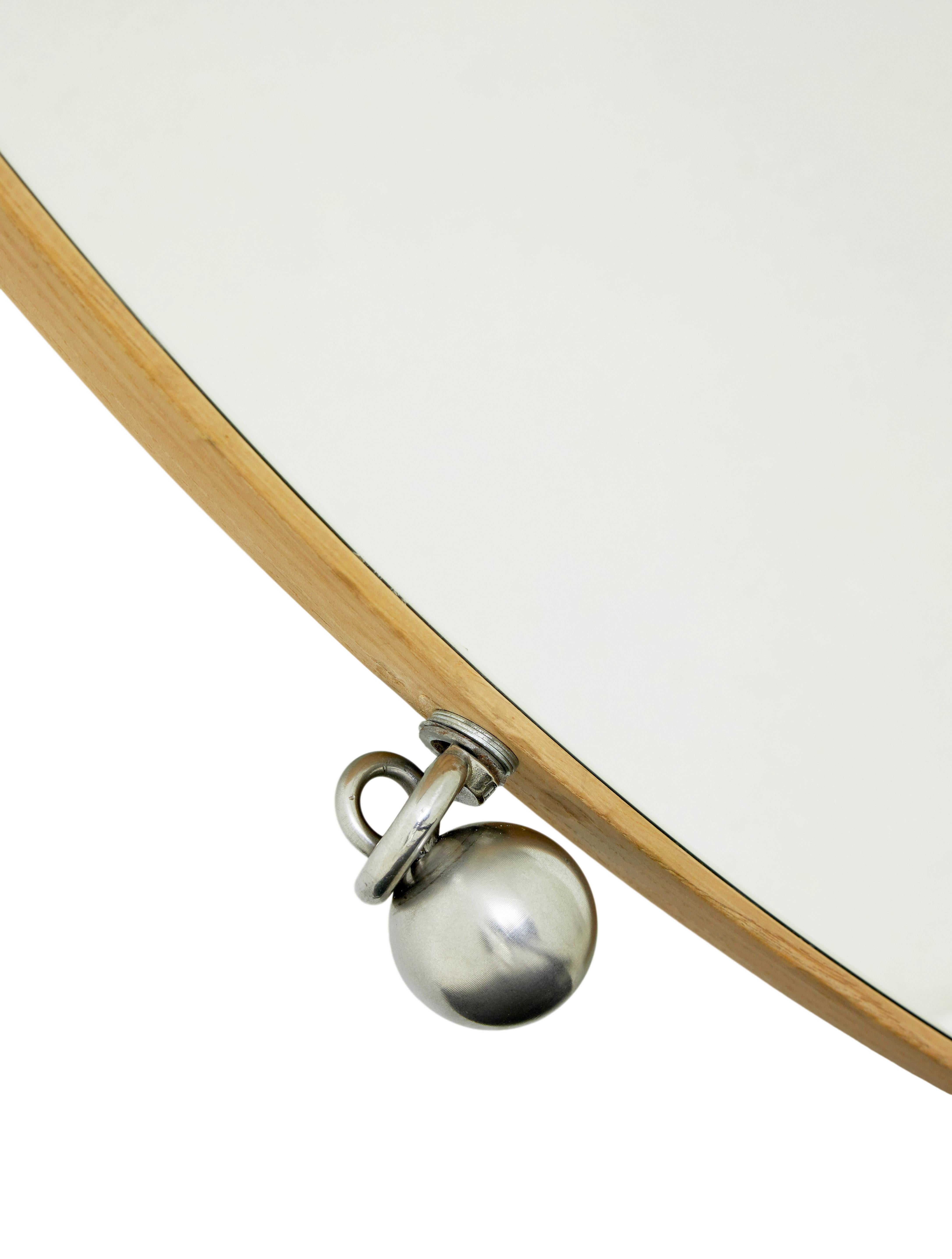 Suédois Miroir circulaire à double face de grandes proportions du milieu du siècle dernier en vente