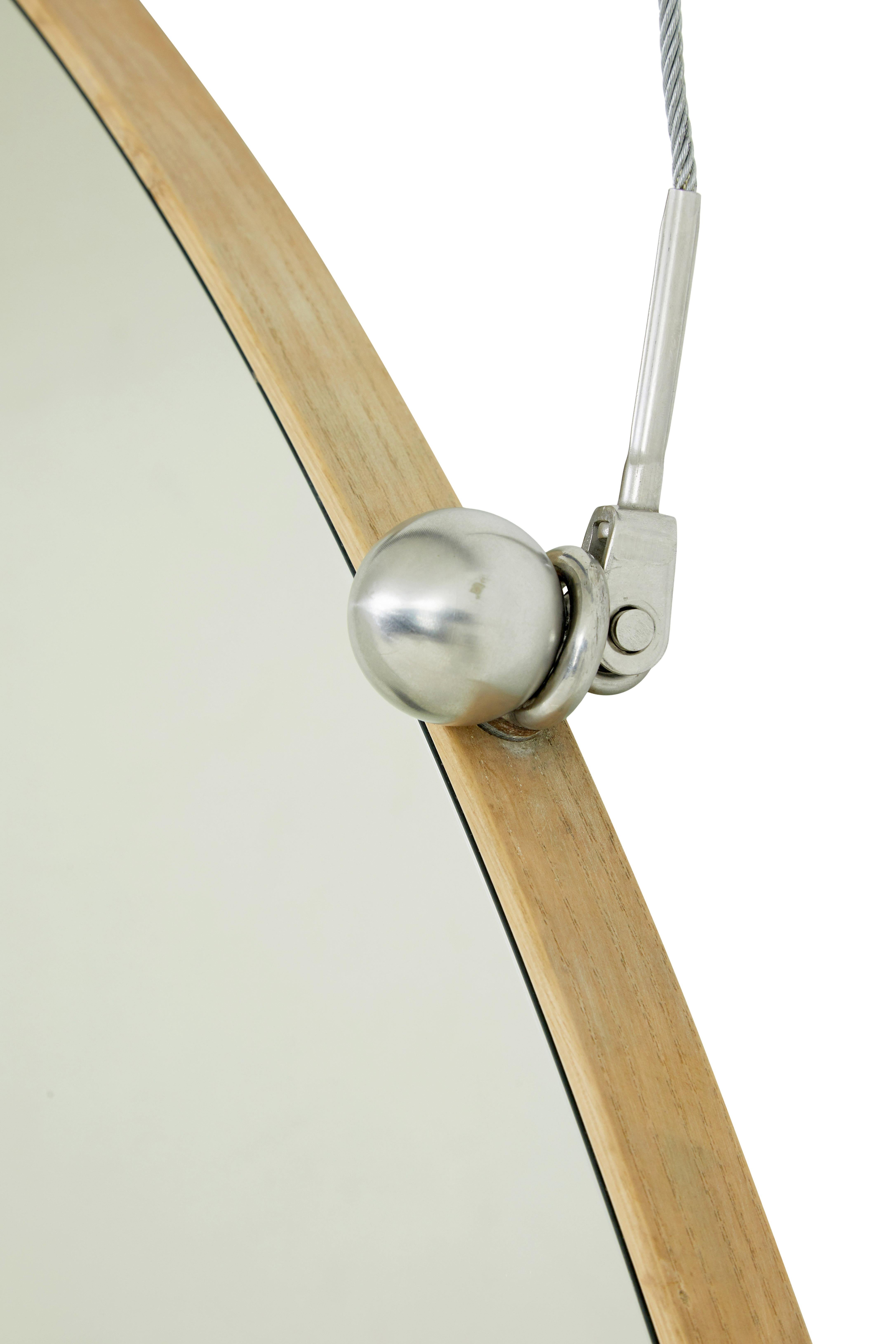 20ième siècle Miroir circulaire à double face de grandes proportions du milieu du siècle dernier en vente