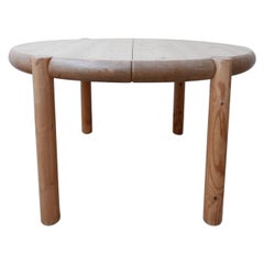 Mid-Century Circular Pine Dining Table by Rainer Daumiller