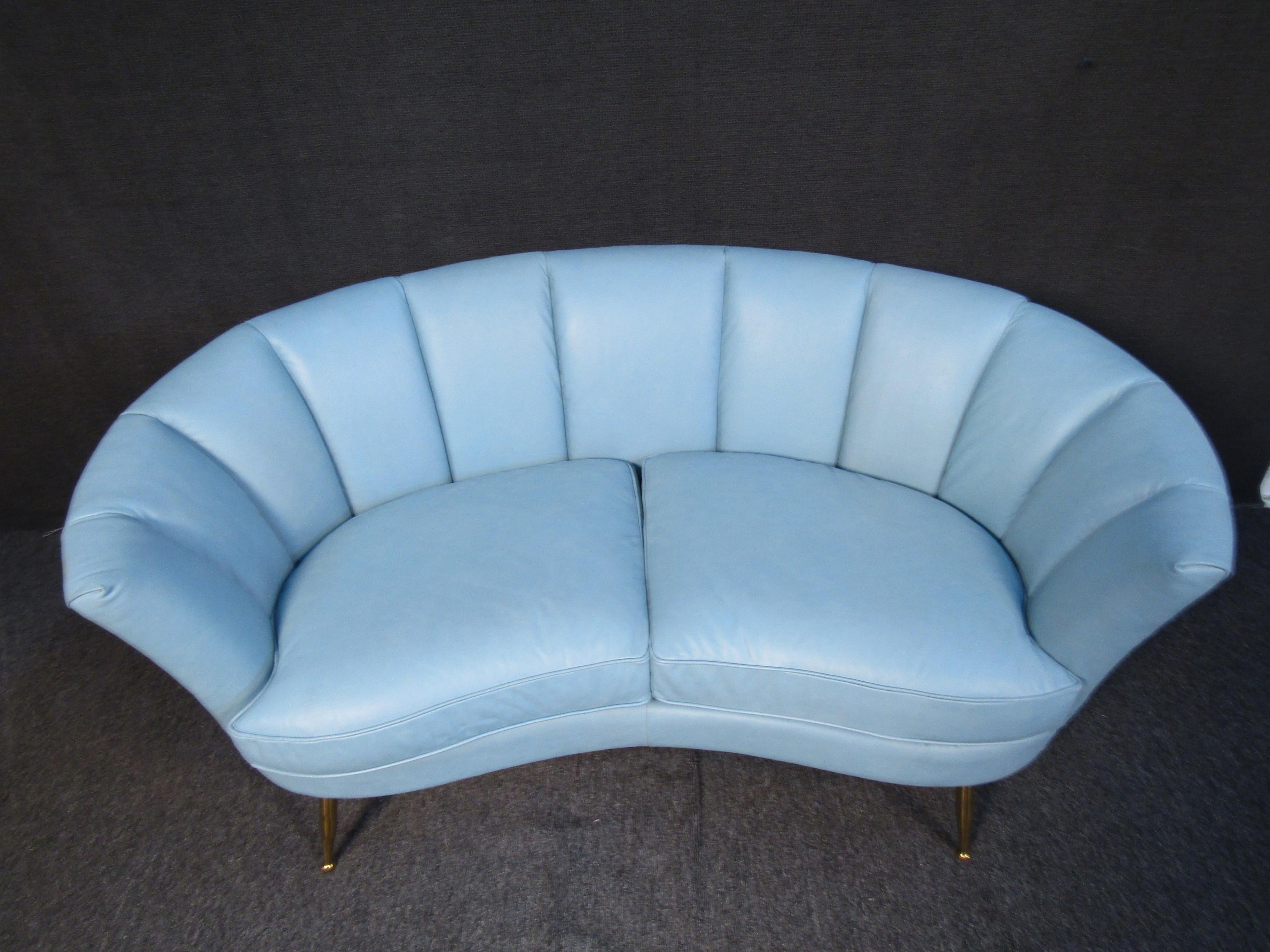 vintage clamshell sofa