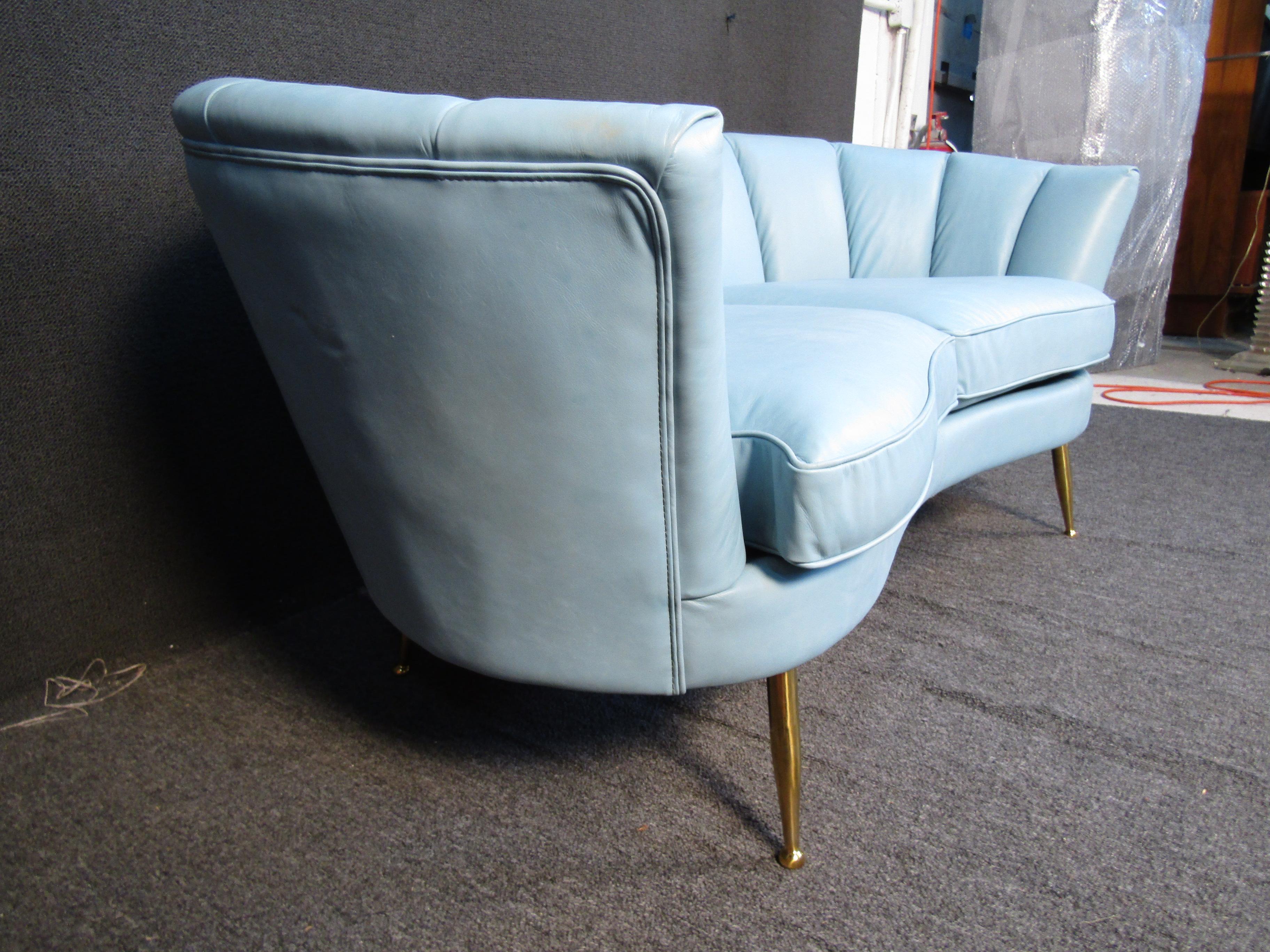 Mid-Century Modern Mid-Century Clam Shell Loveseat For Sale