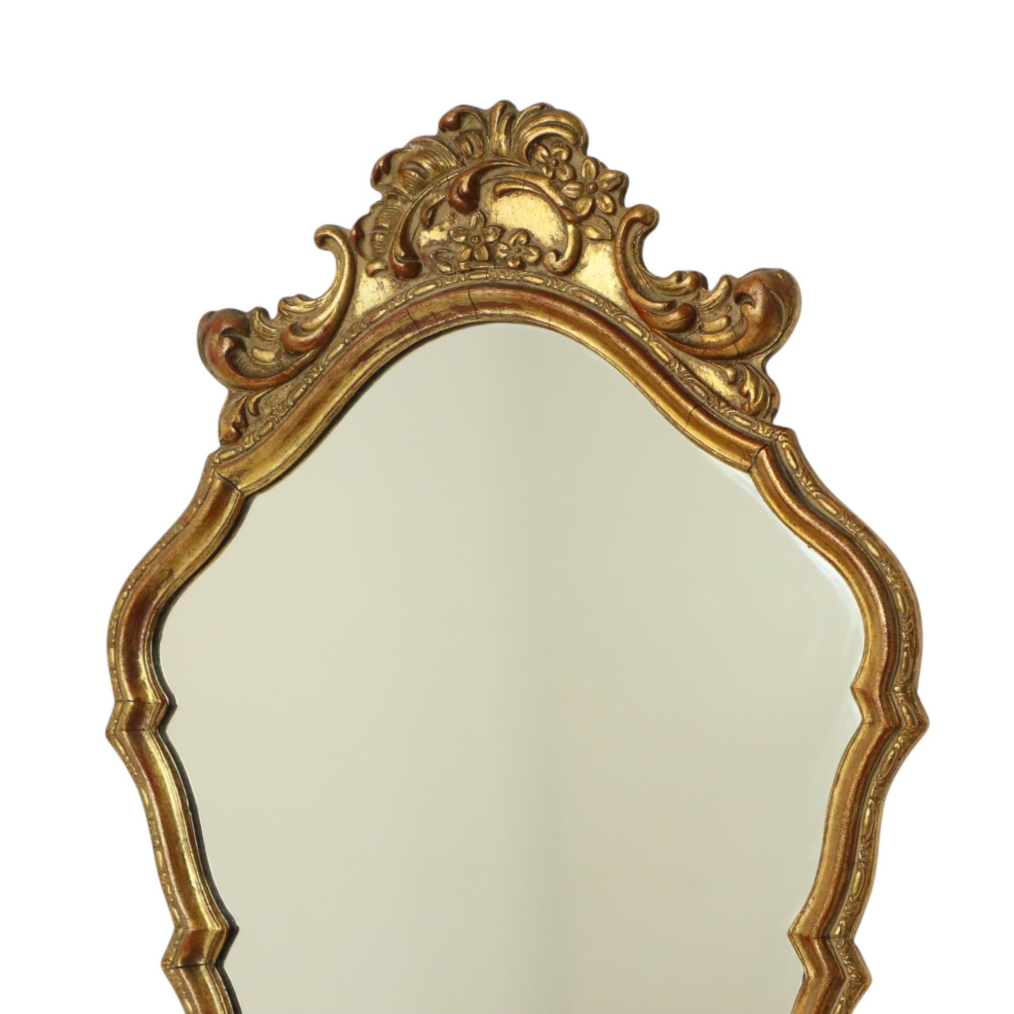 Baroque Mid Century Classic Gold Leaf Deknudt Mirror Fifties For Sale