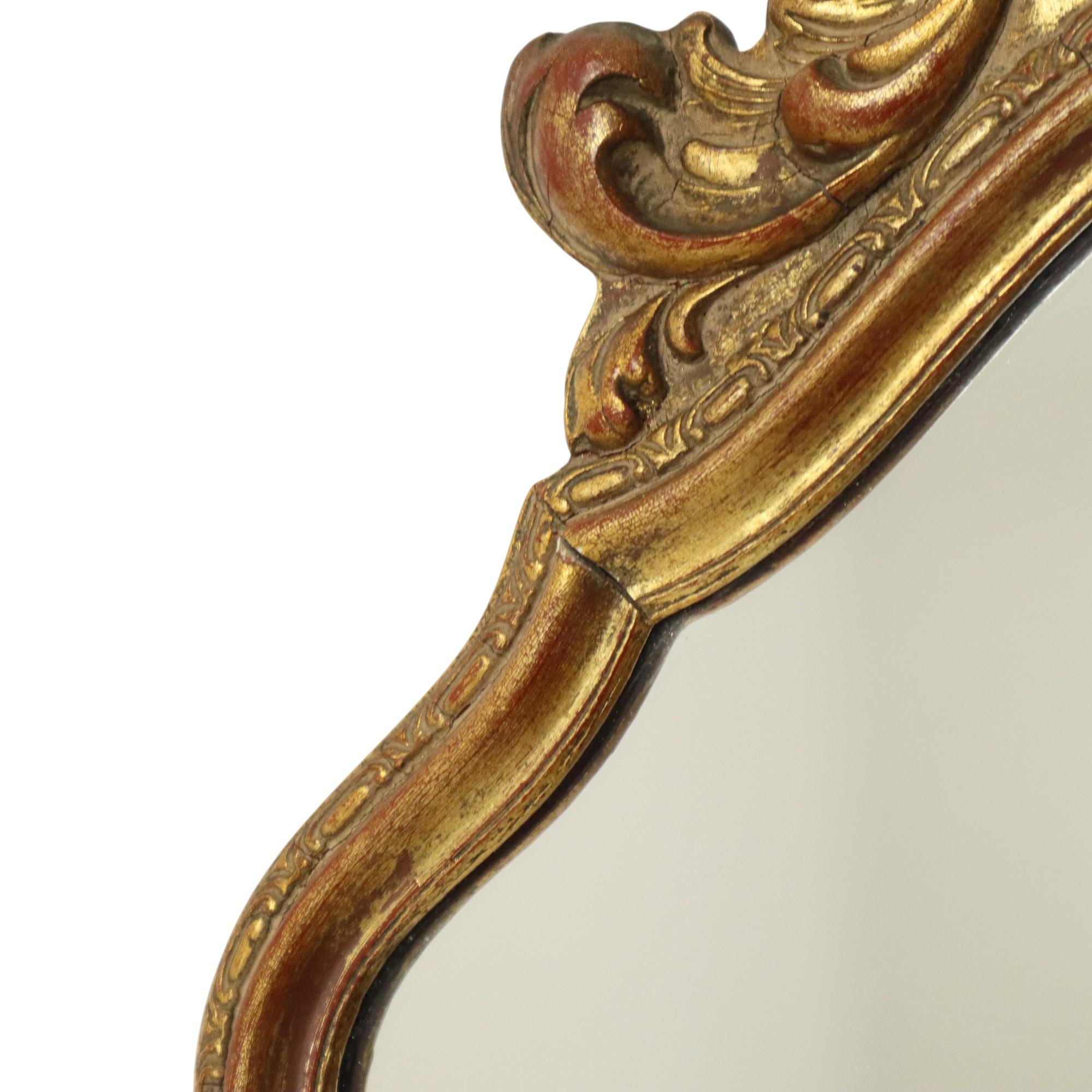 20th Century Mid Century Classic Gold Leaf Deknudt Mirror Fifties For Sale