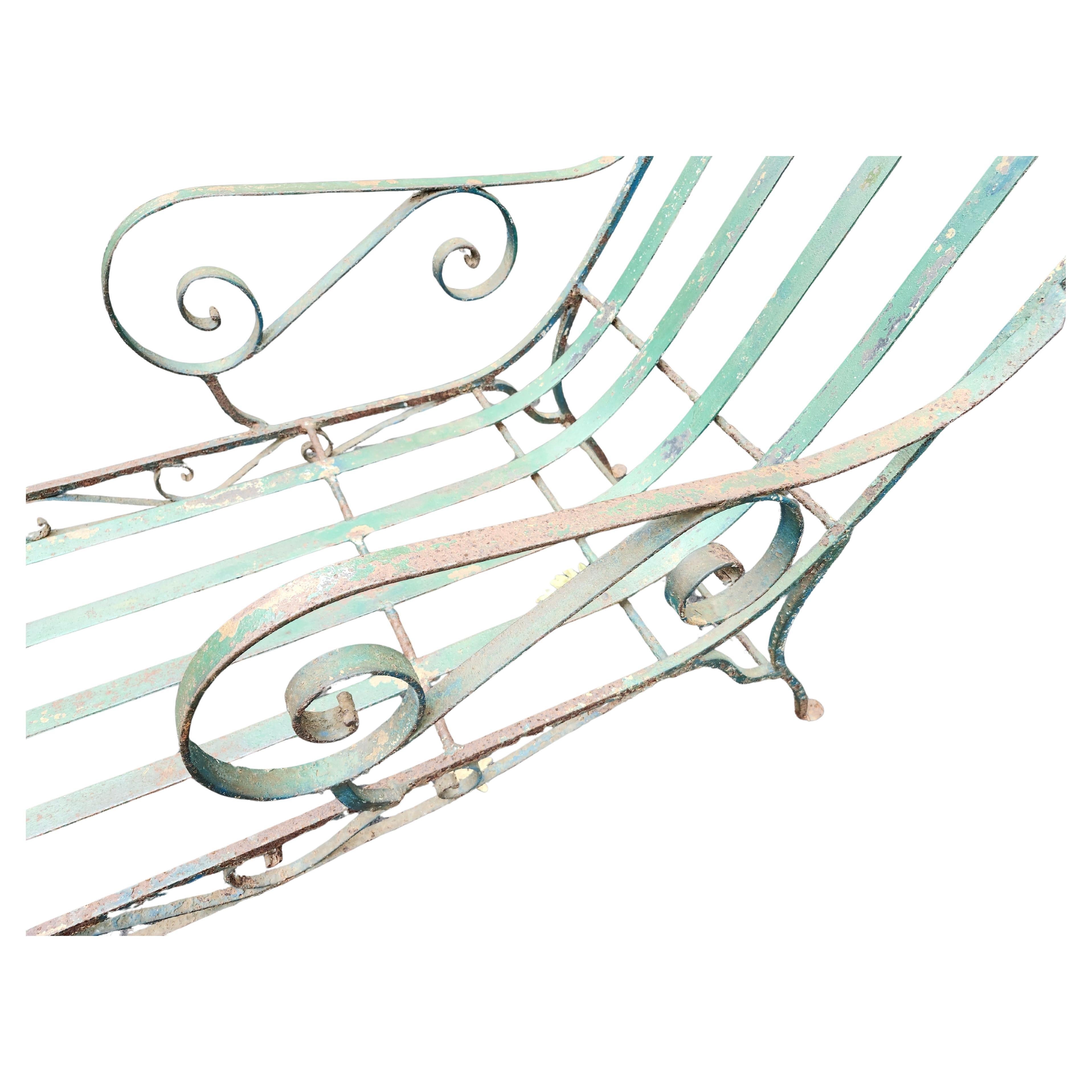 Mid Century Classic Heavy Iron Chaise Lounge von Salterini C1945 restauriert im Angebot 4