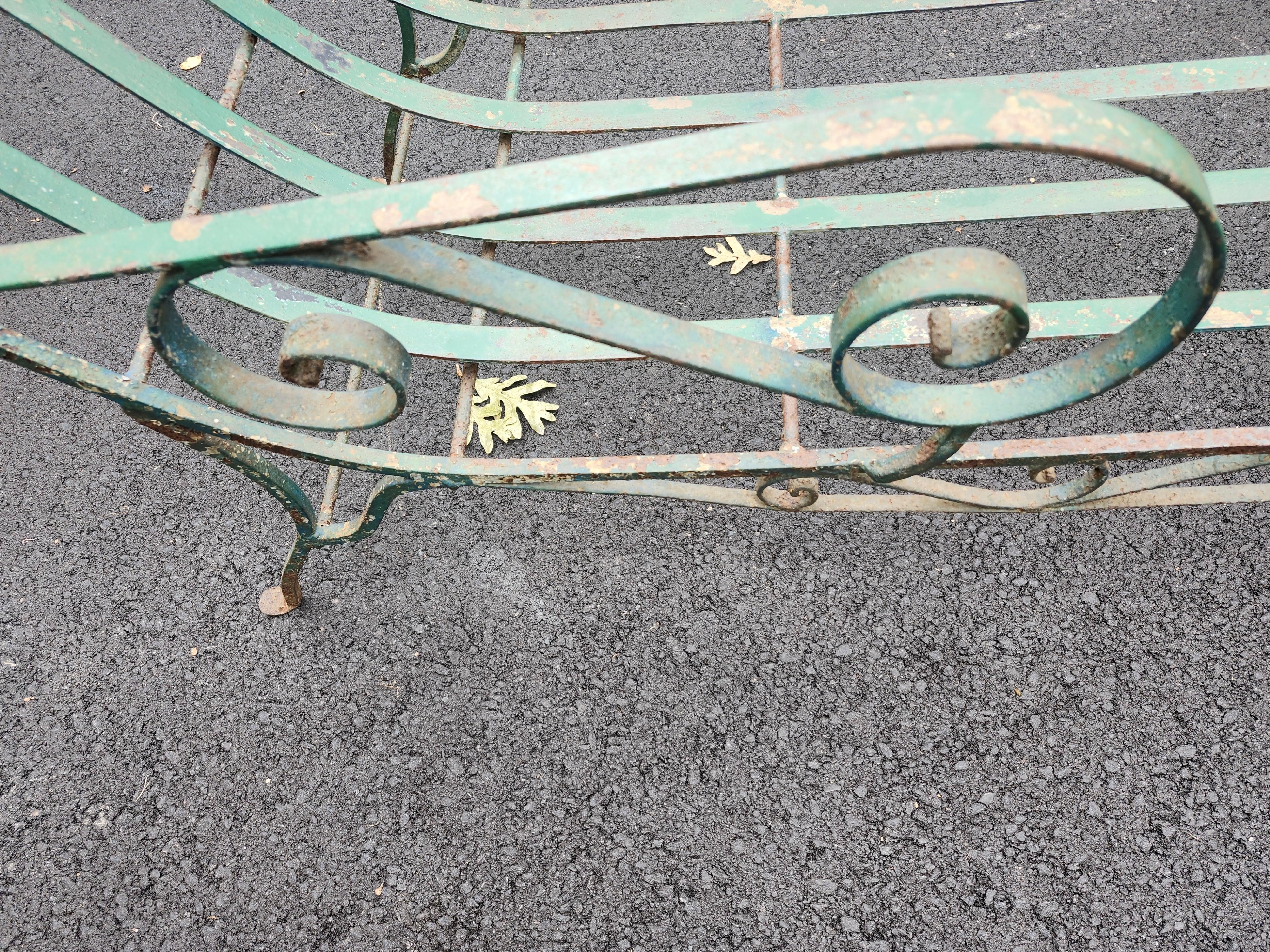 Mid Century Classic Heavy Iron Chaise Lounge von Salterini C1945 restauriert im Angebot 7