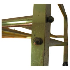 Mid Century Classical Brass Magazine Rack on Wheels C1965