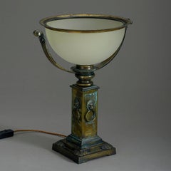 Mid-Century Classical Bronzed Dish Light