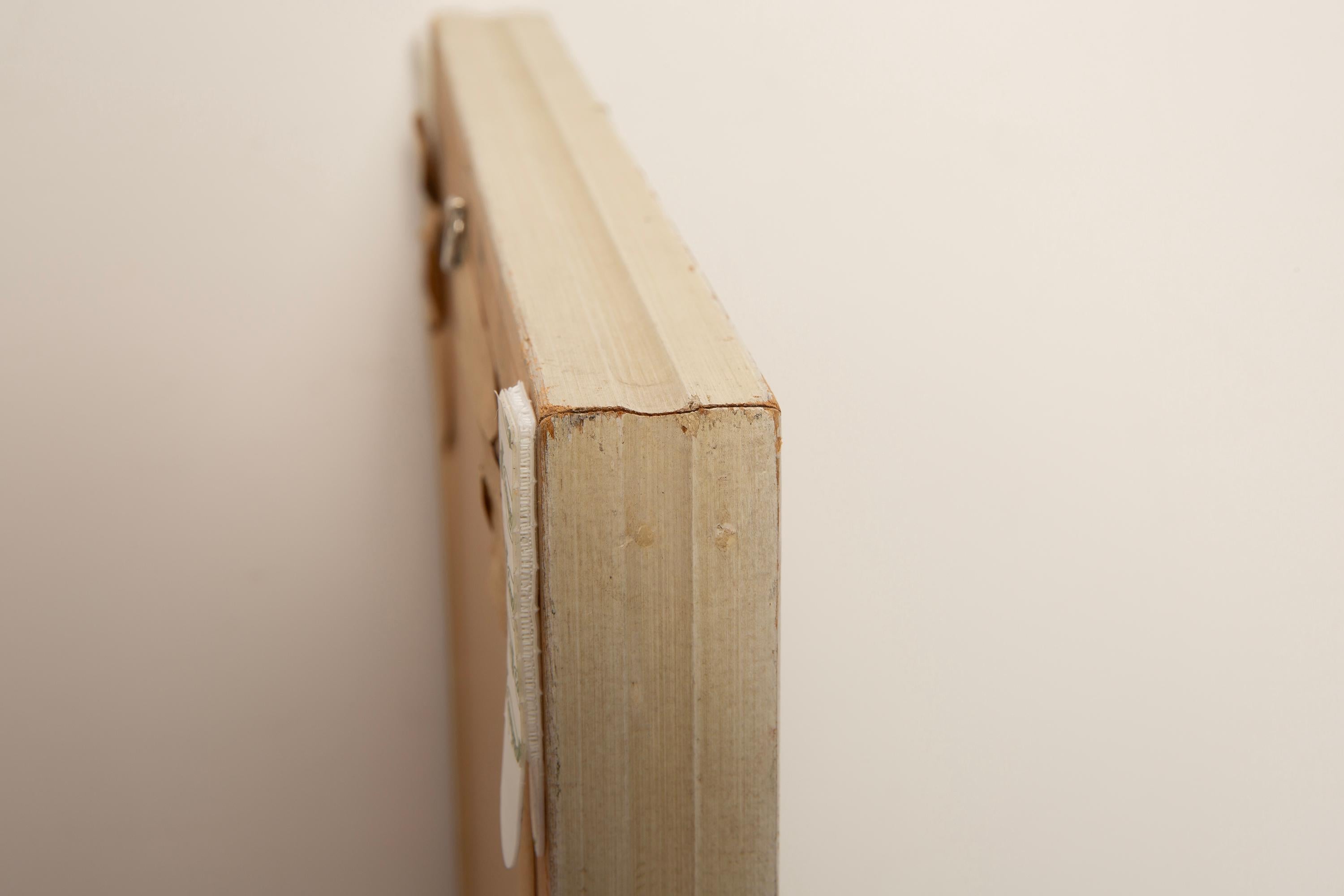 Peinture féminine classique du milieu du siècle, cadre en bois et lin, années 1930 en vente 4