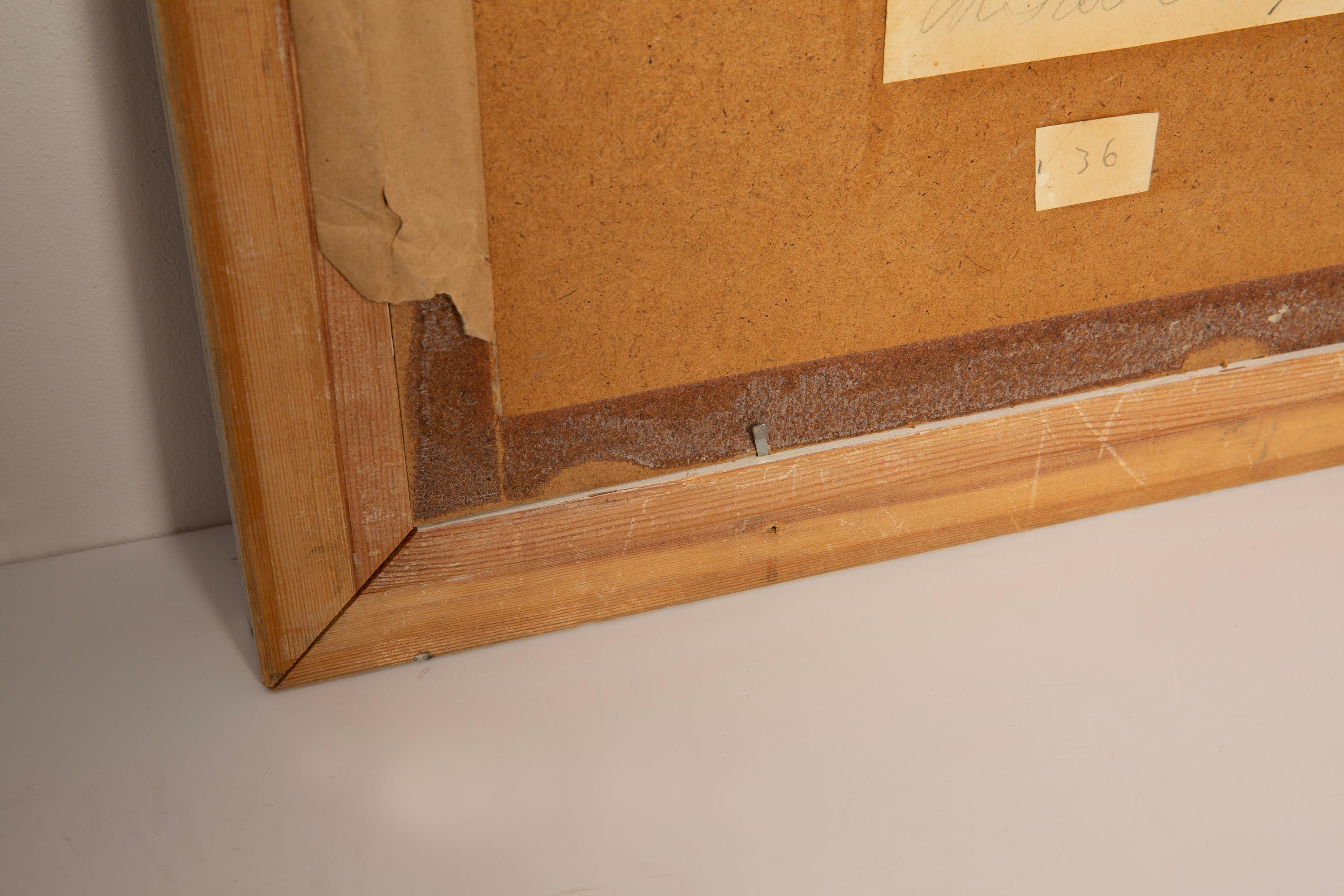 XIXe siècle Peinture féminine classique du milieu du siècle, cadre en bois et lin, années 1930 en vente