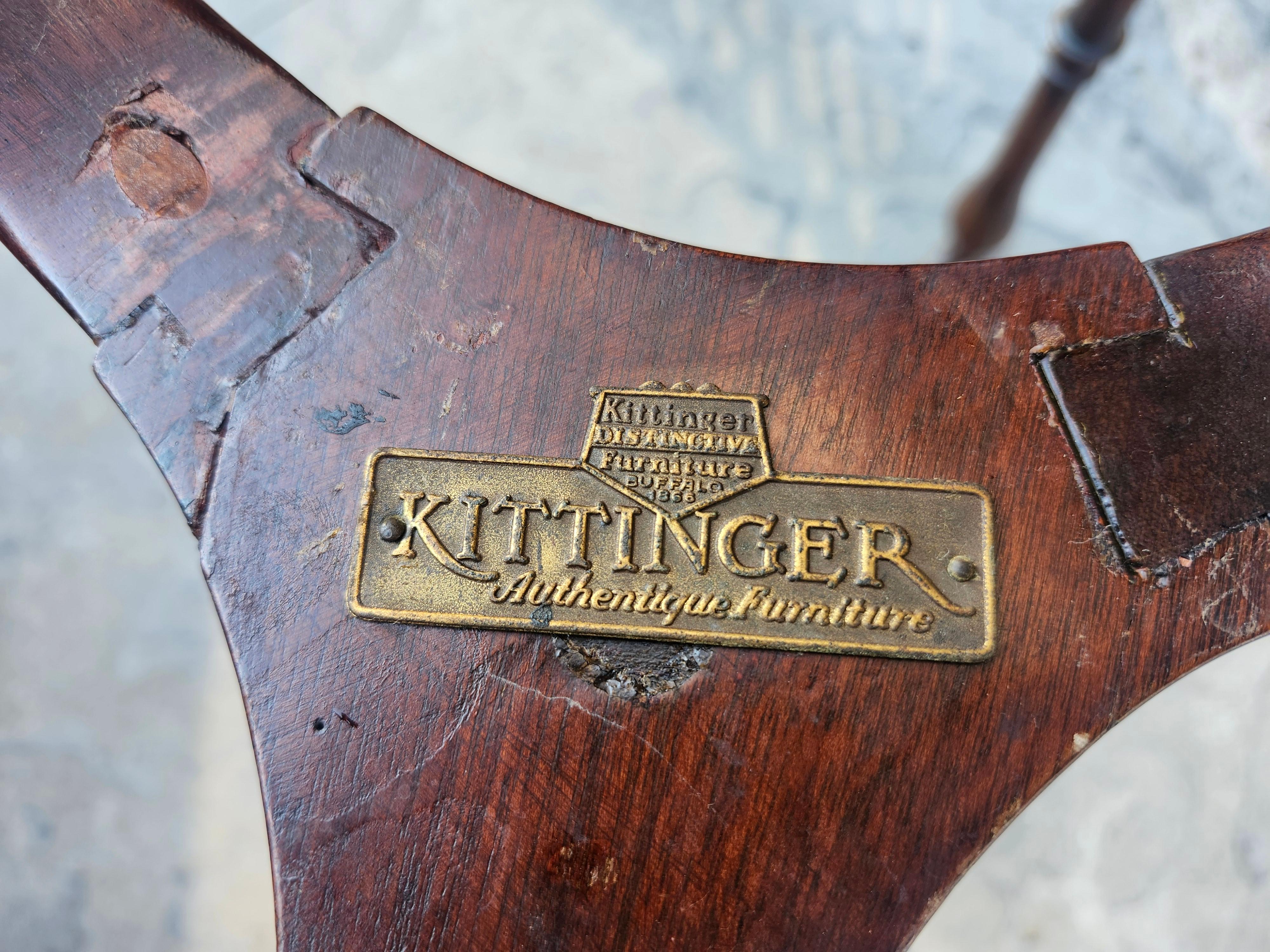 Mid-20th Century Mid Century Classical Mahogany Pedestal Plant Stands by Kittinger C1940 For Sale