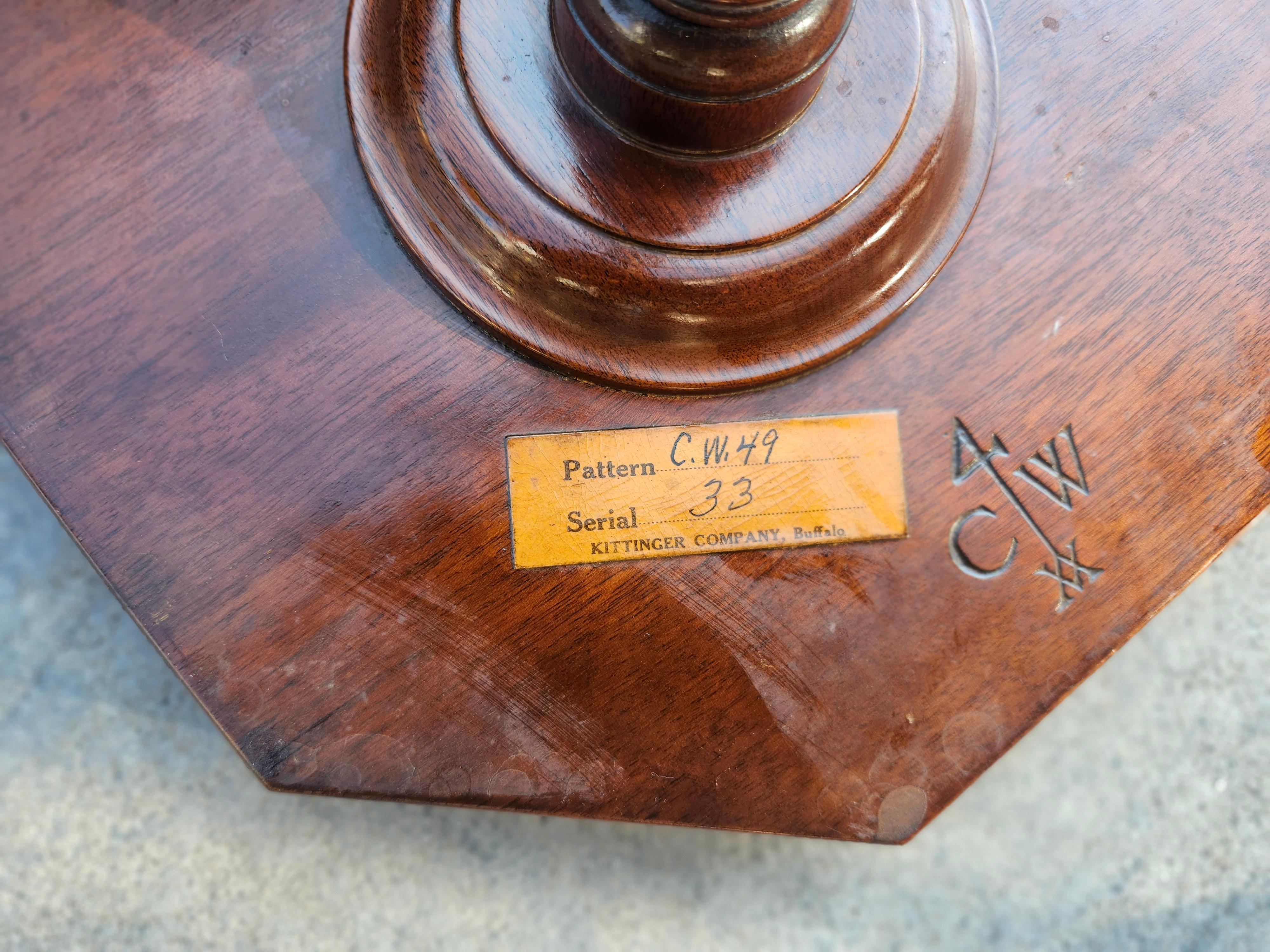Mid Century Classical Mahogany Pedestal Plant Stands by Kittinger C1940 For Sale 1