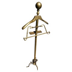 Mid Century Classical Styled Brass Clothes Valet